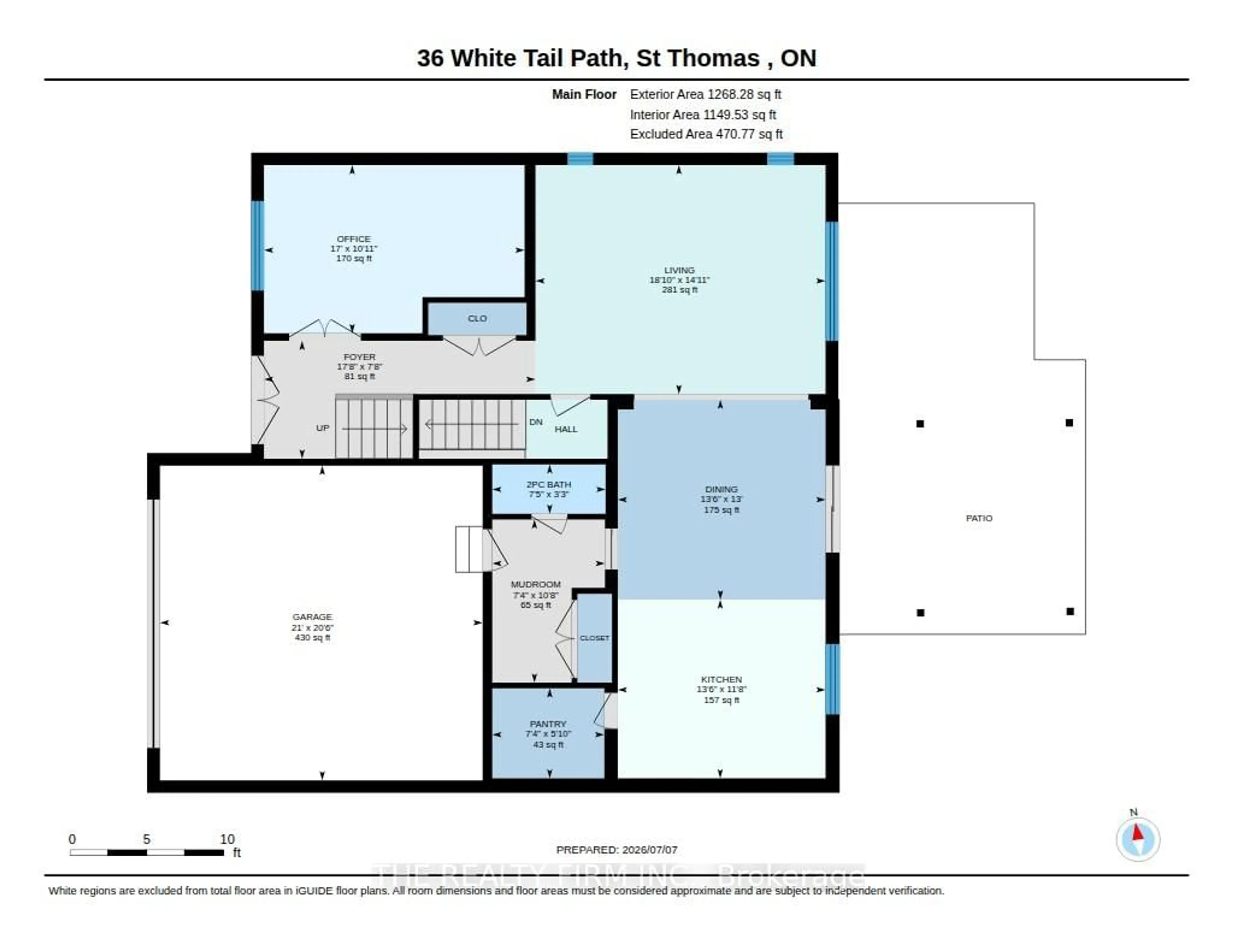 Floor plan for 36 White Tail Path, Central Elgin Ontario N5R 0M8