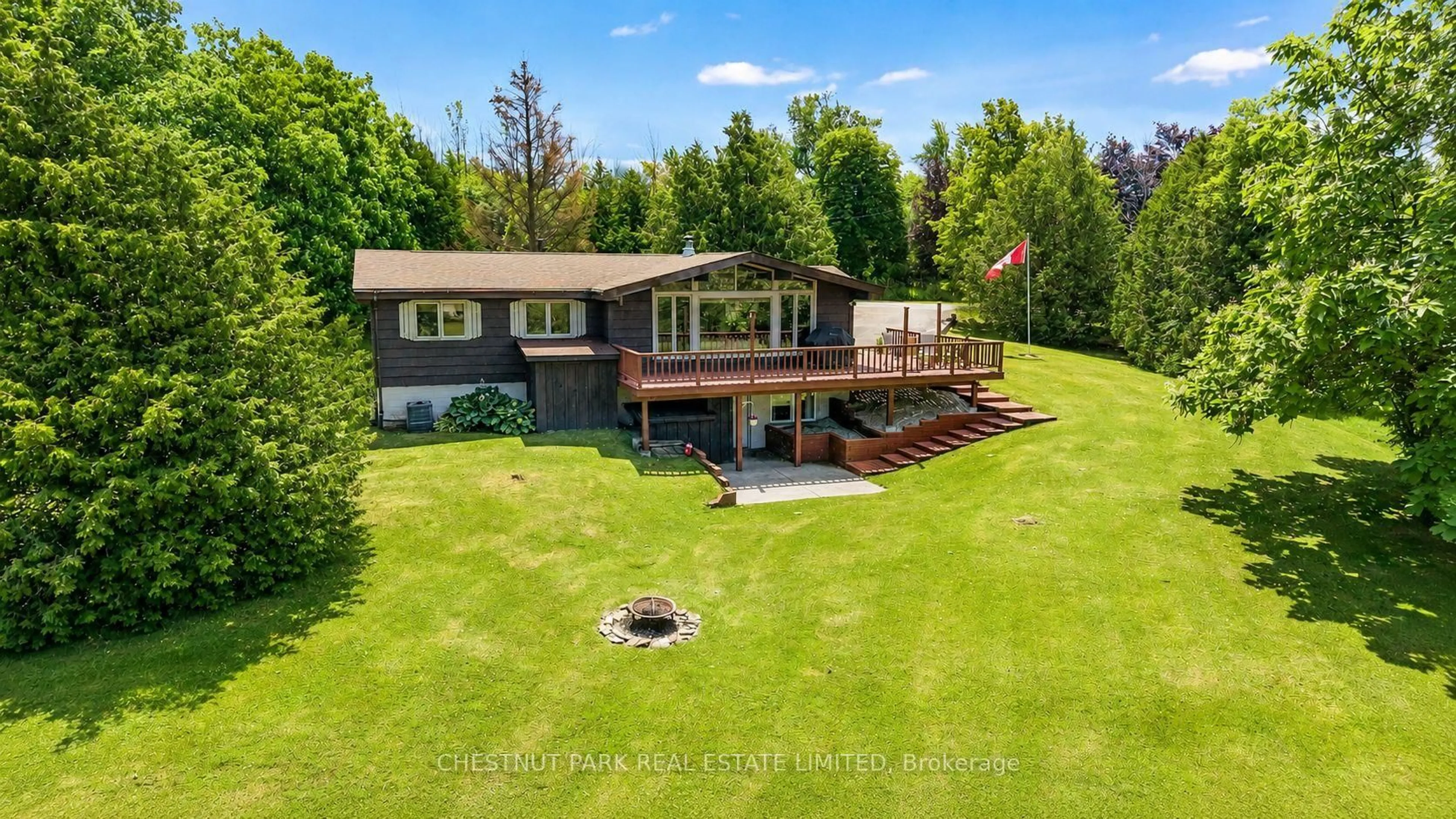 A pic from outside/outdoor area/front of a property/back of a property/a pic from drone, water/lake/river/ocean view for 106545 10th Sdrd, Meaford Ontario N4L 1W7
