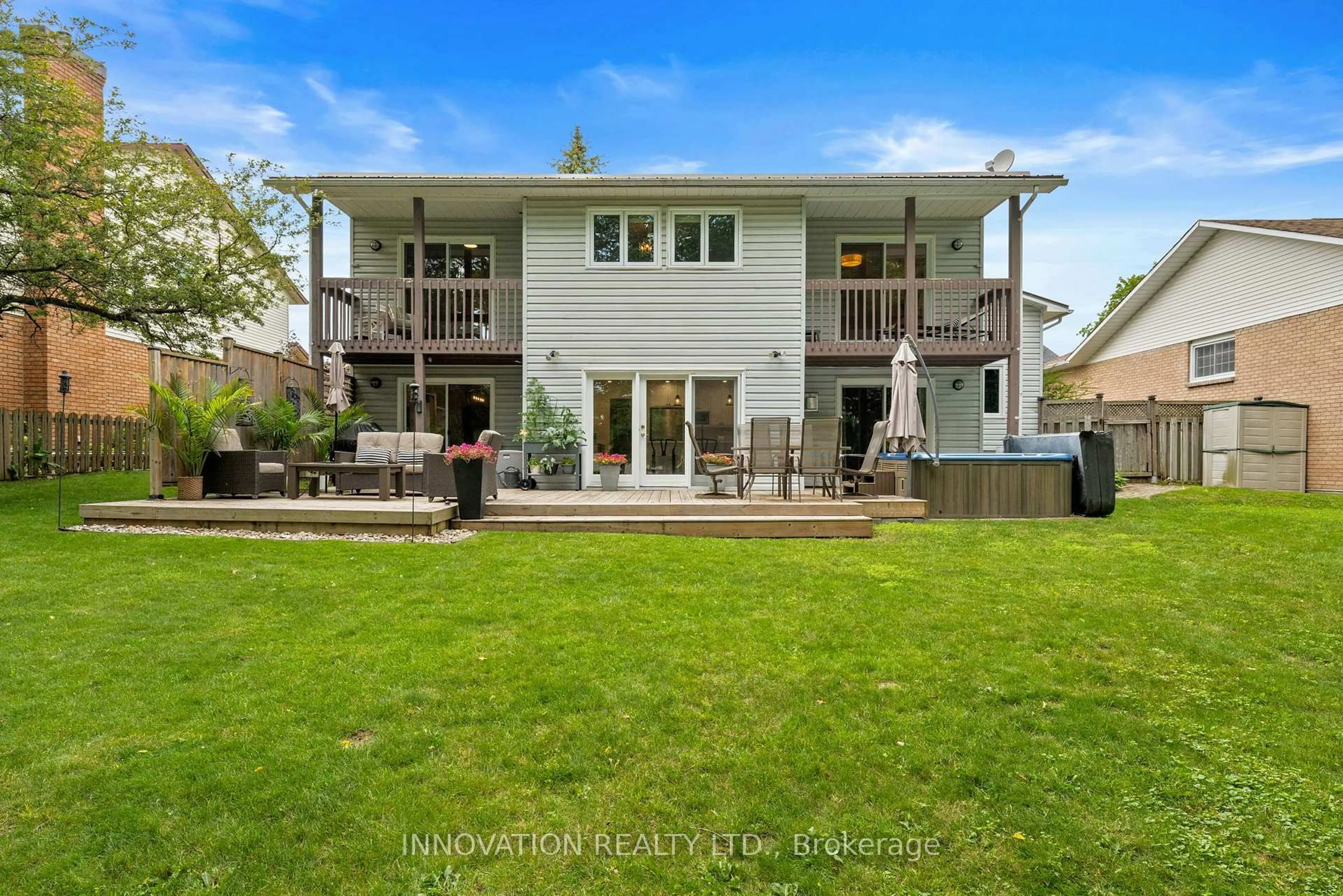 A pic from outside/outdoor area/front of a property/back of a property/a pic from drone, water/lake/river/ocean view for 114 Bell St, Carleton Place Ontario K7C 1V4