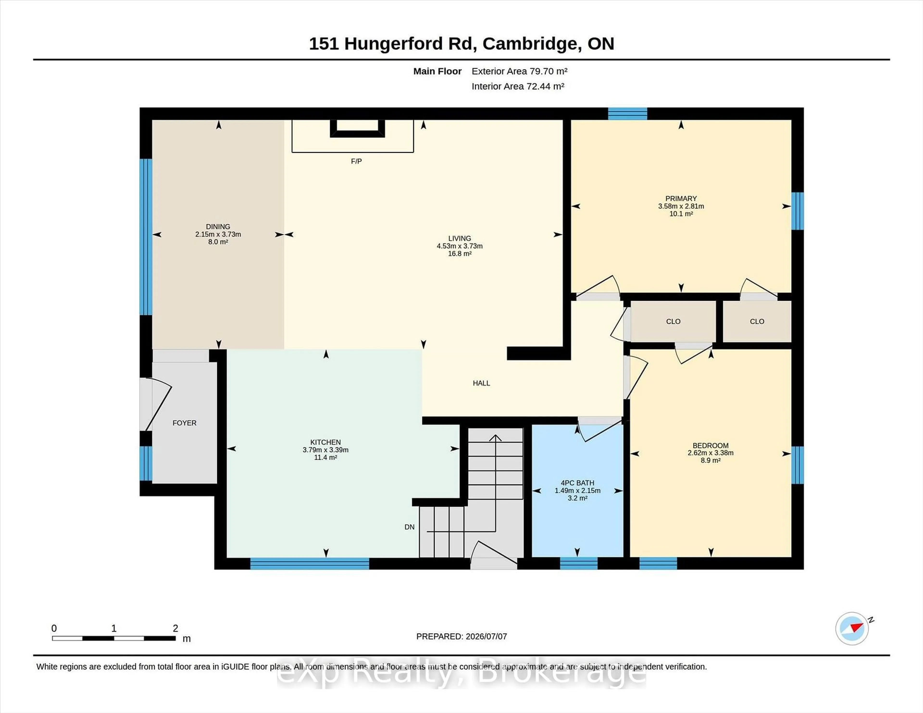 Floor plan for 151 Hungerford Rd, Cambridge Ontario N3C 2P9