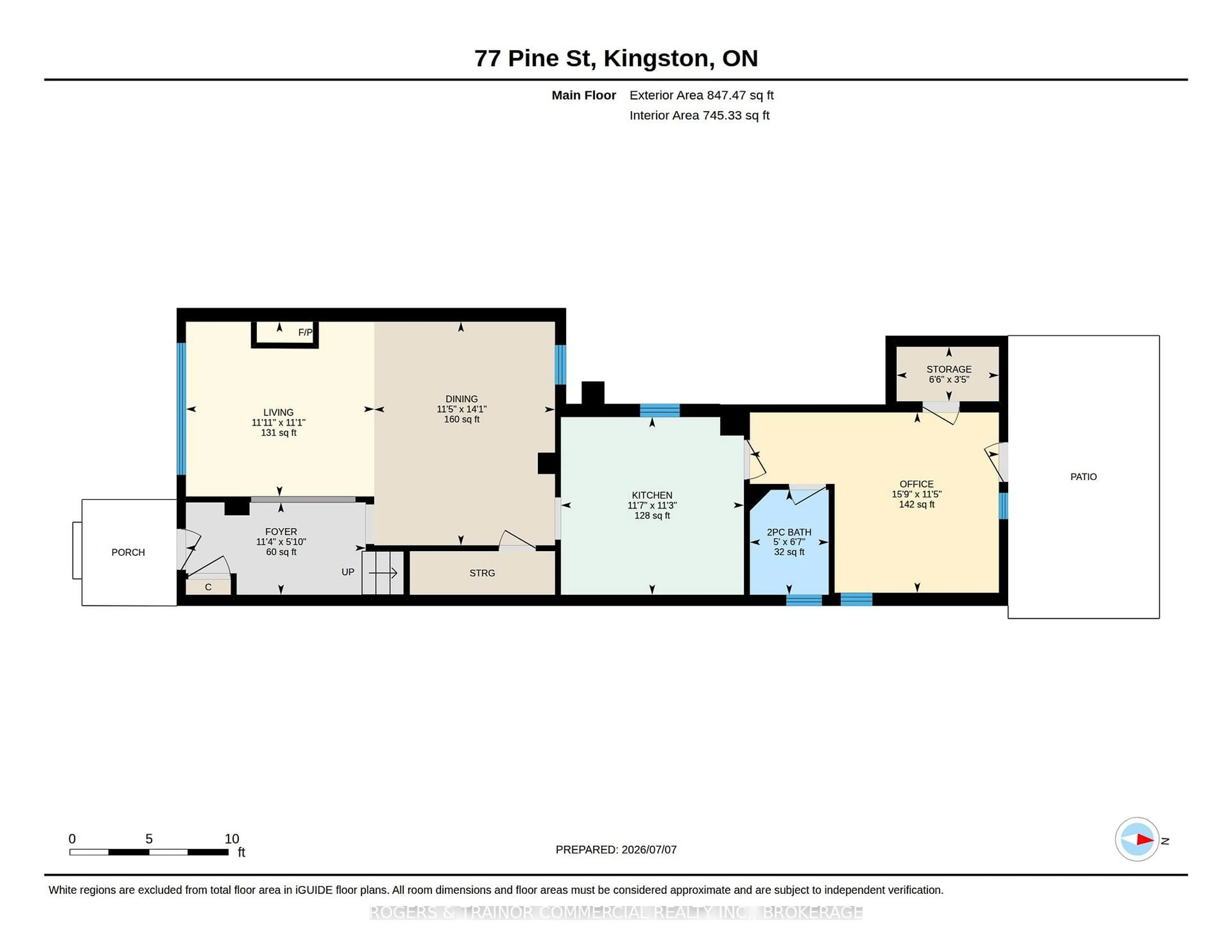 Floor plan for 77 Pine St, Kingston Ontario K7K 1W4