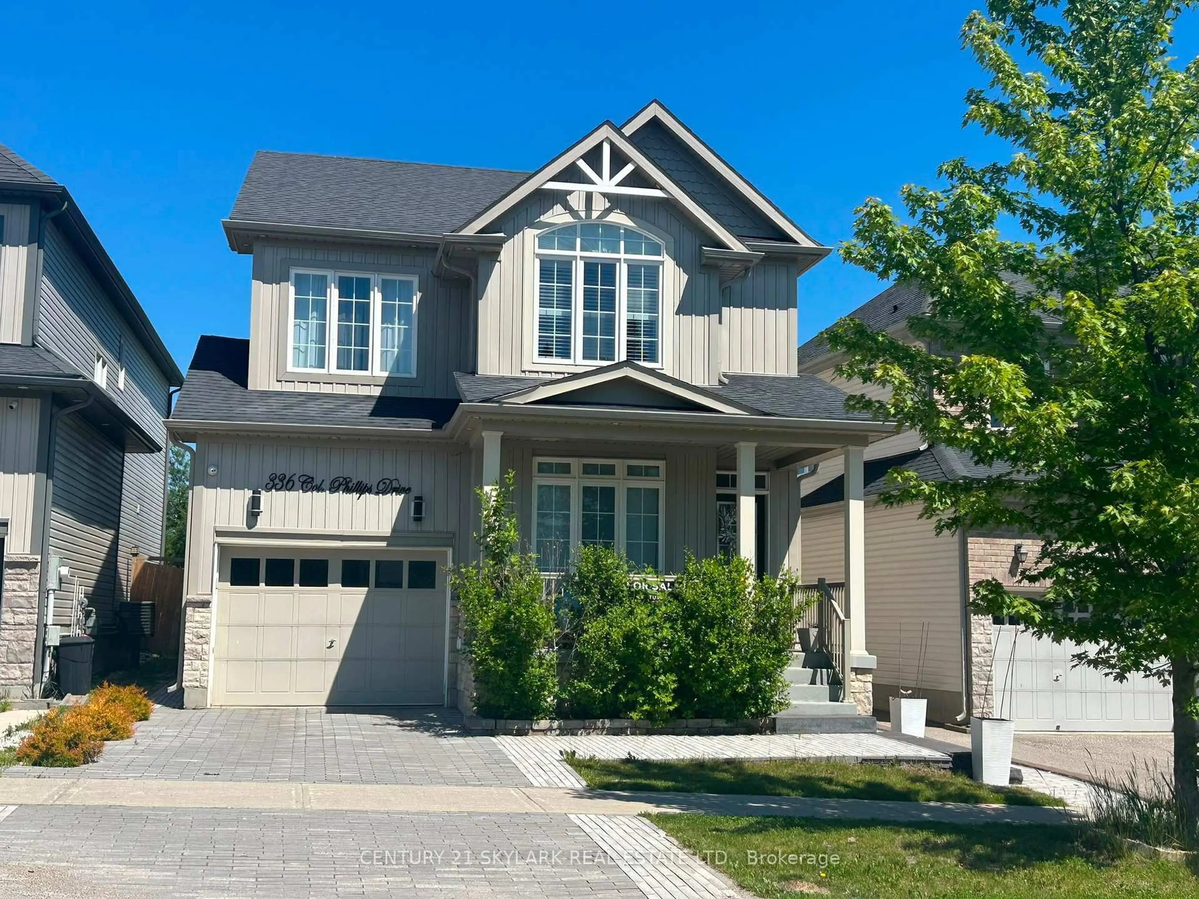 Home with vinyl exterior material, street for 336 Col Phillips Dr, Shelburne Ontario L9V 3W1