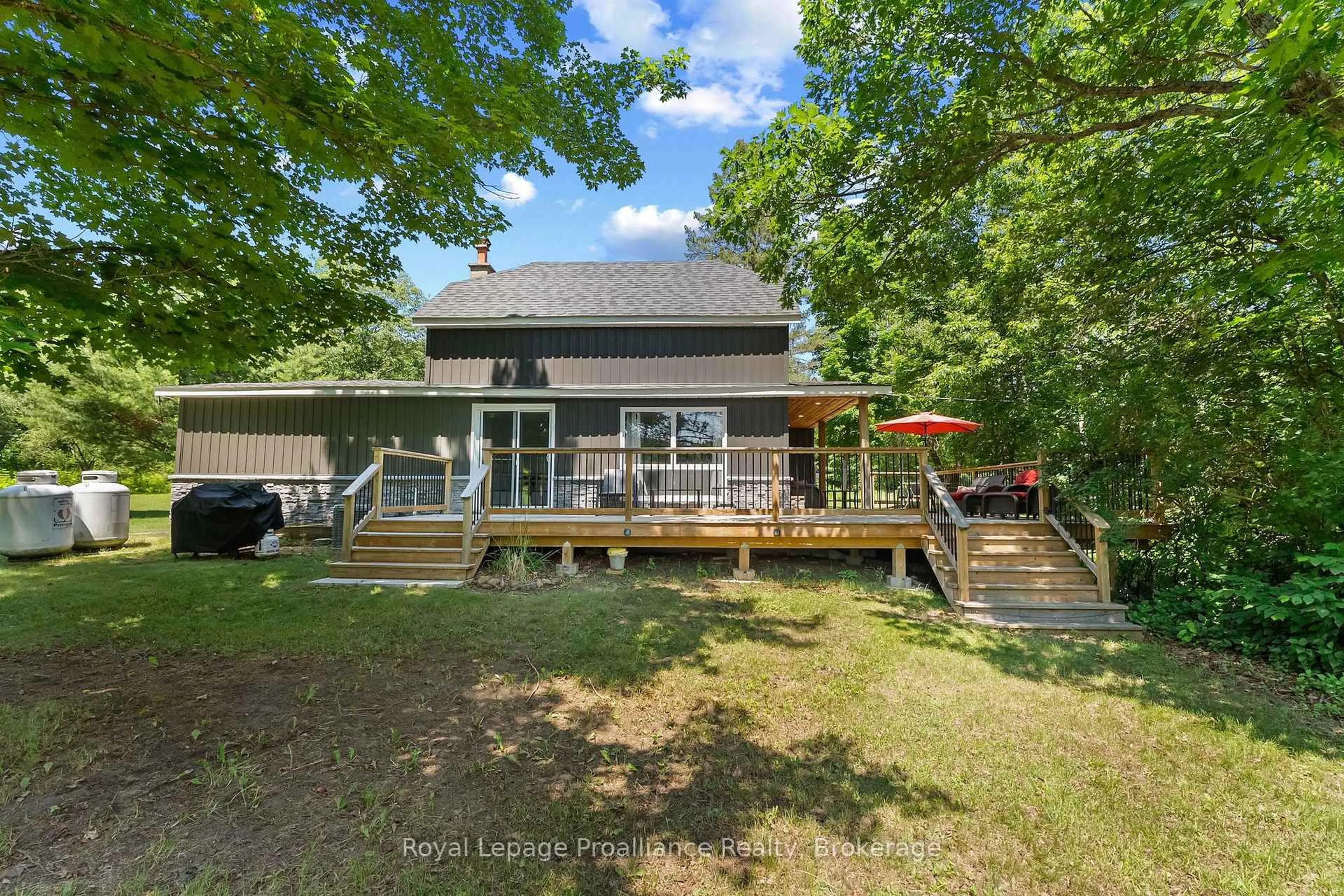 A pic from outside/outdoor area/front of a property/back of a property/a pic from drone, water/lake/river/ocean view for 3432 Siberia Rd, Combermere Ontario K0J 1L0