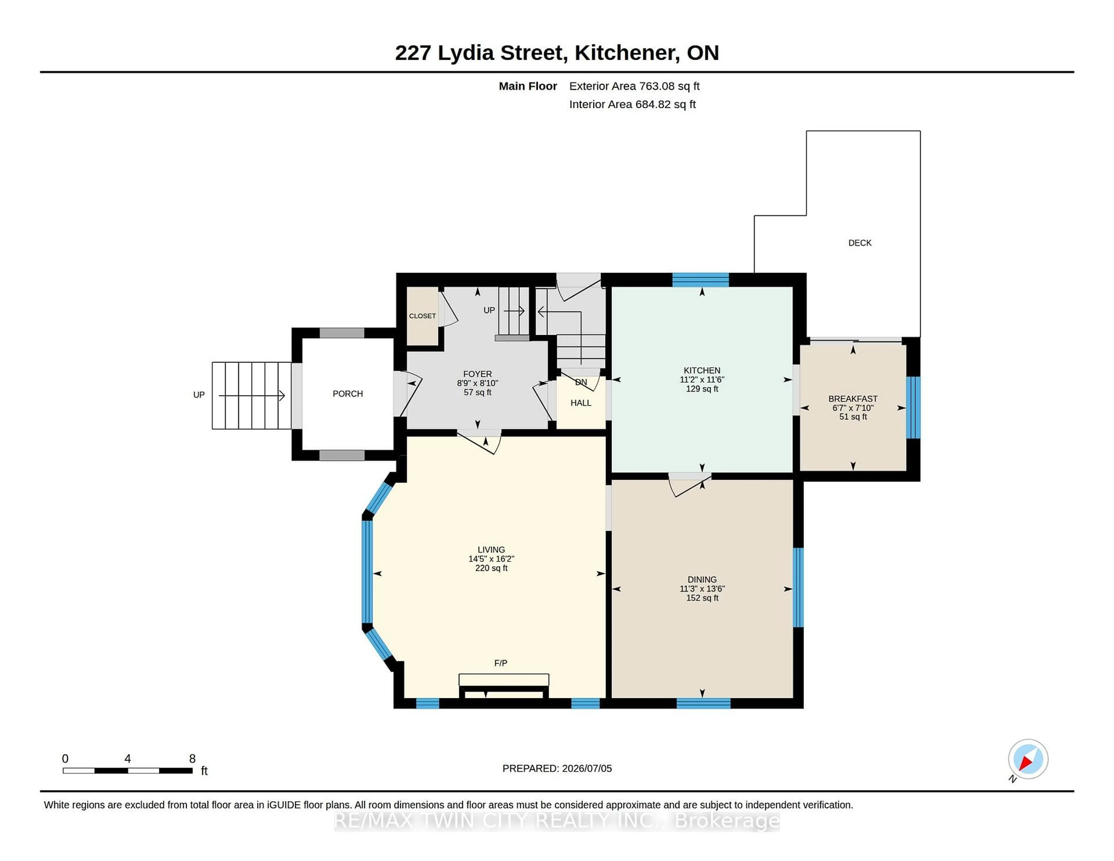 Floor plan for 227 Lydia St, Waterloo Ontario N2H 1W4