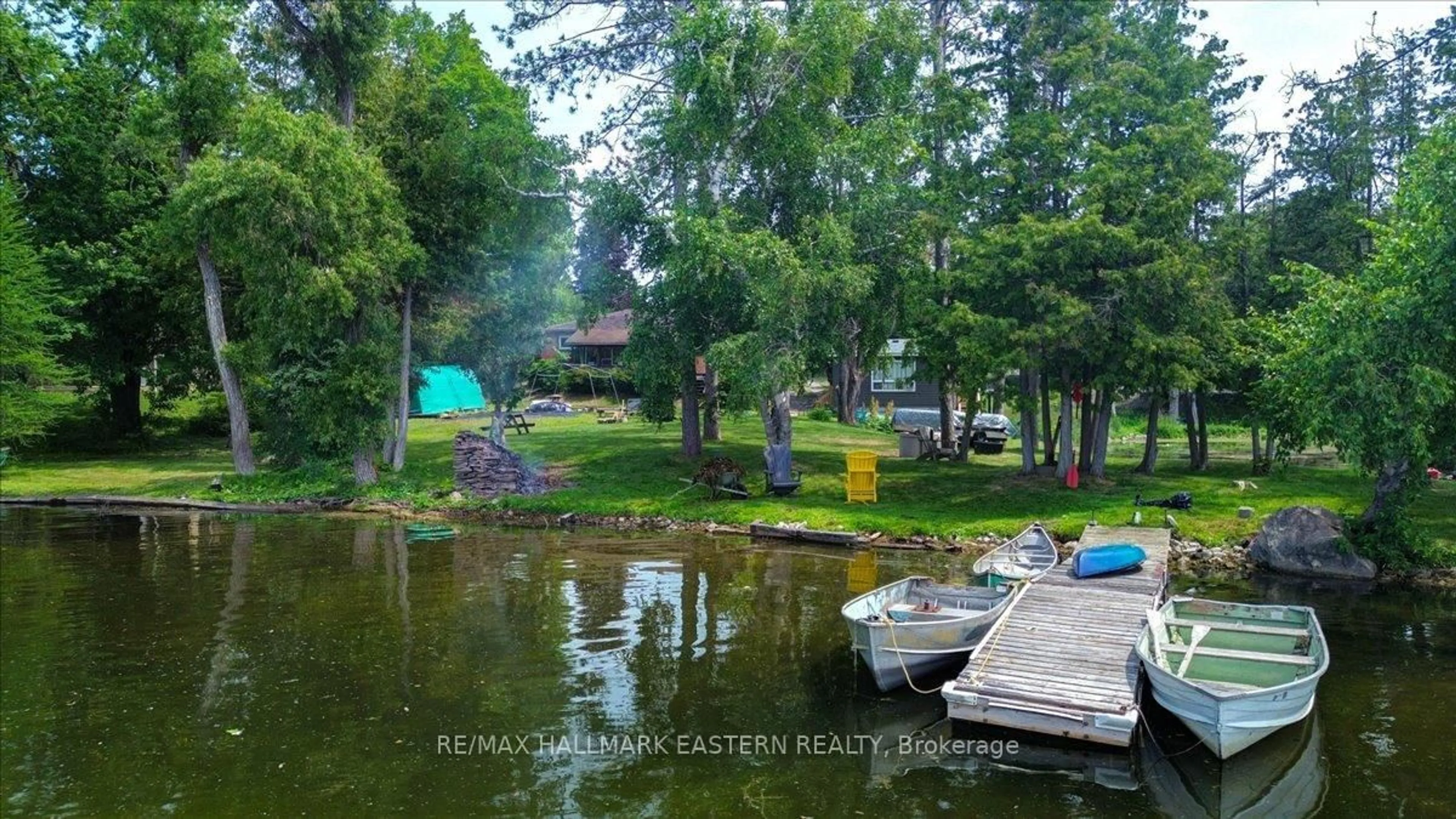 A pic from outside/outdoor area/front of a property/back of a property/a pic from drone, water/lake/river/ocean view for 82 Maryland Dr, Selwyn Ontario K9J 0C5