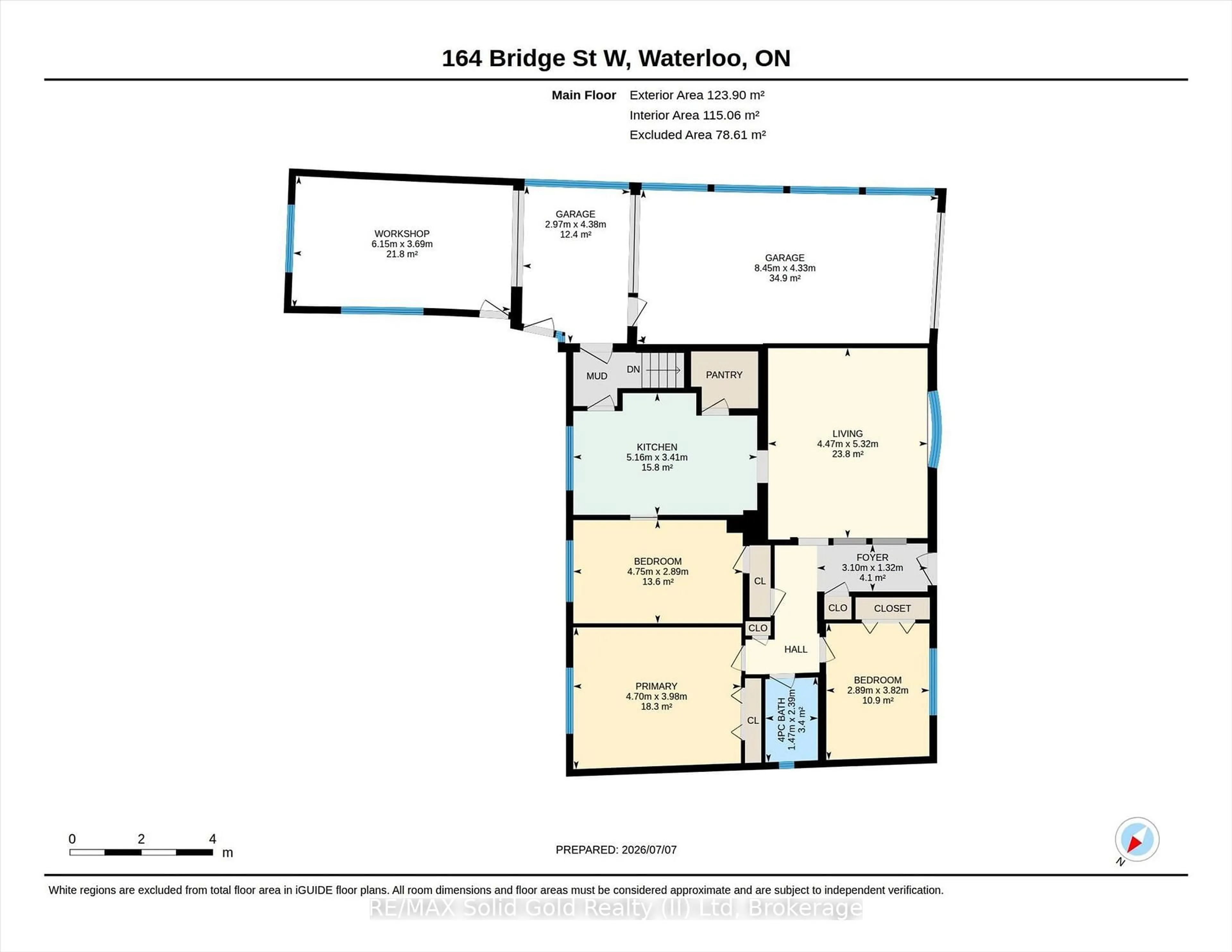Floor plan for 164 Bridge St, Waterloo Ontario N2K 1K9