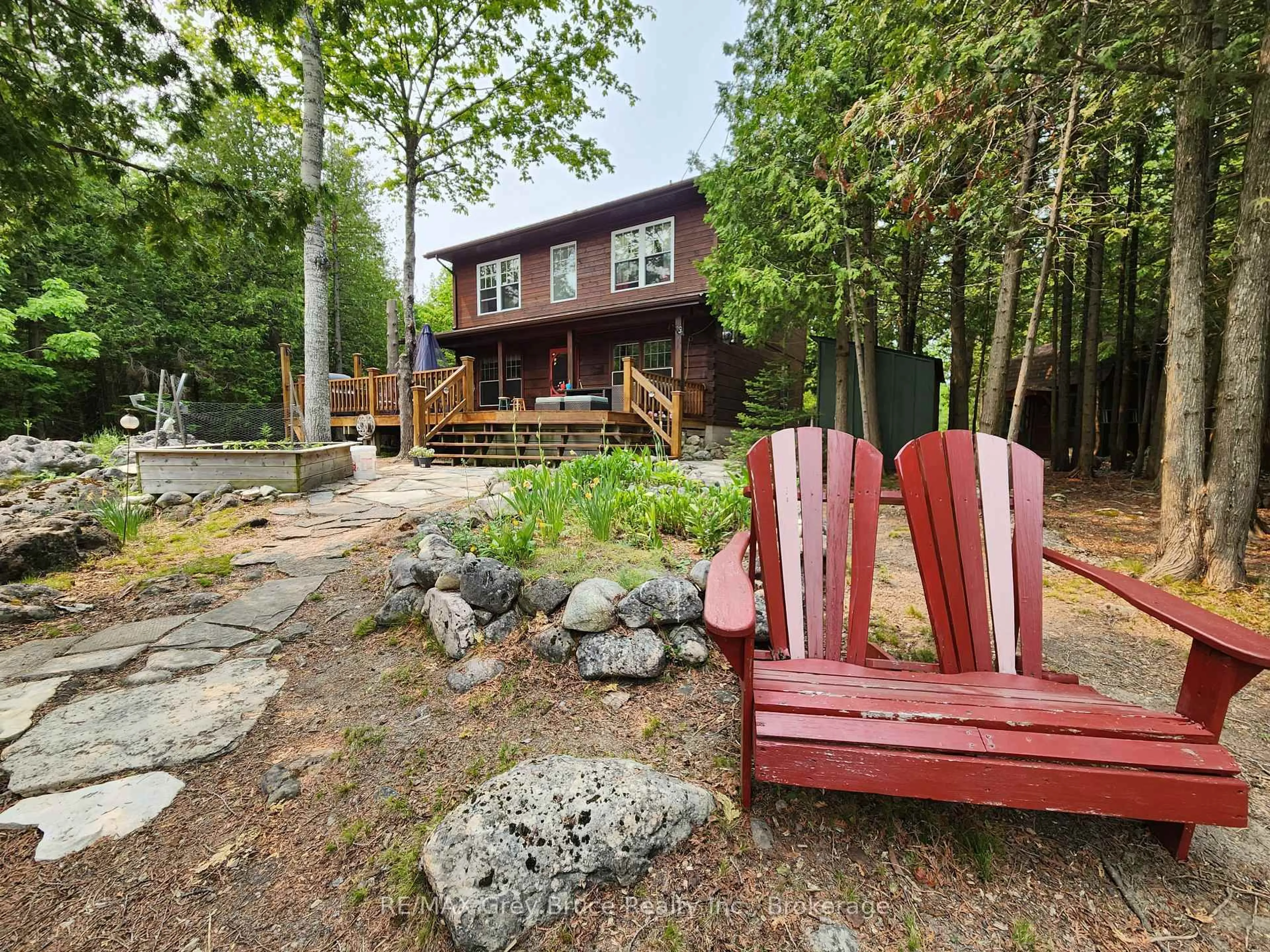 Patio, water/lake/river/ocean view for 9 Hope Dr, Northern Bruce Peninsula Ontario N0H 1Z0