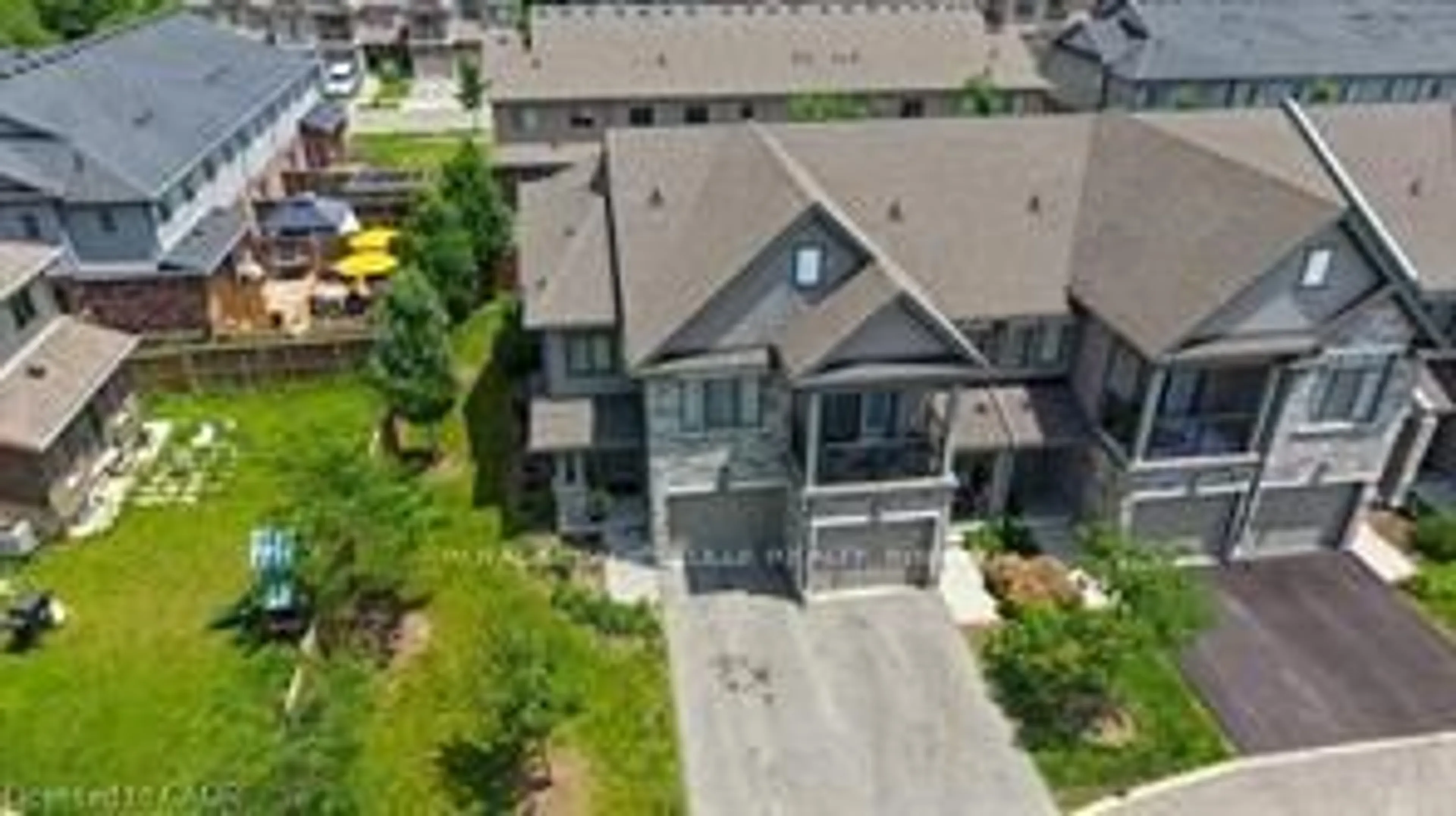 A pic from outside/outdoor area/front of a property/back of a property/a pic from drone, street for 145 South Creek Dr #A1, Kitchener Ontario N2P 0E1