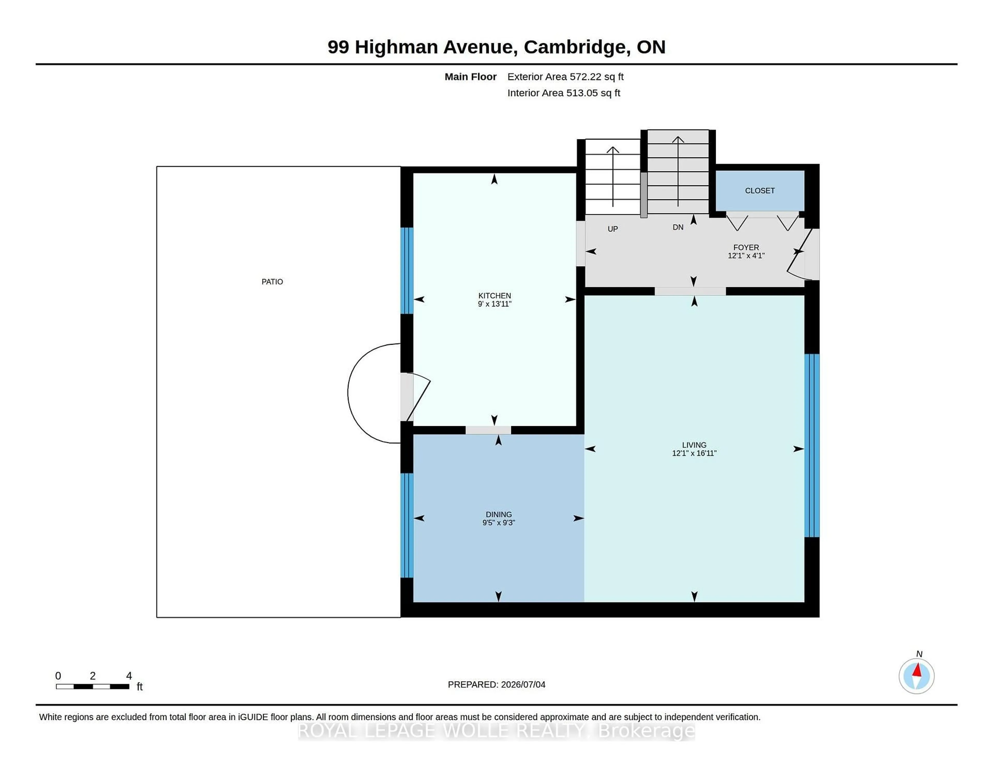 Floor plan for 99 Highman Ave, Cambridge Ontario N1R 3M2