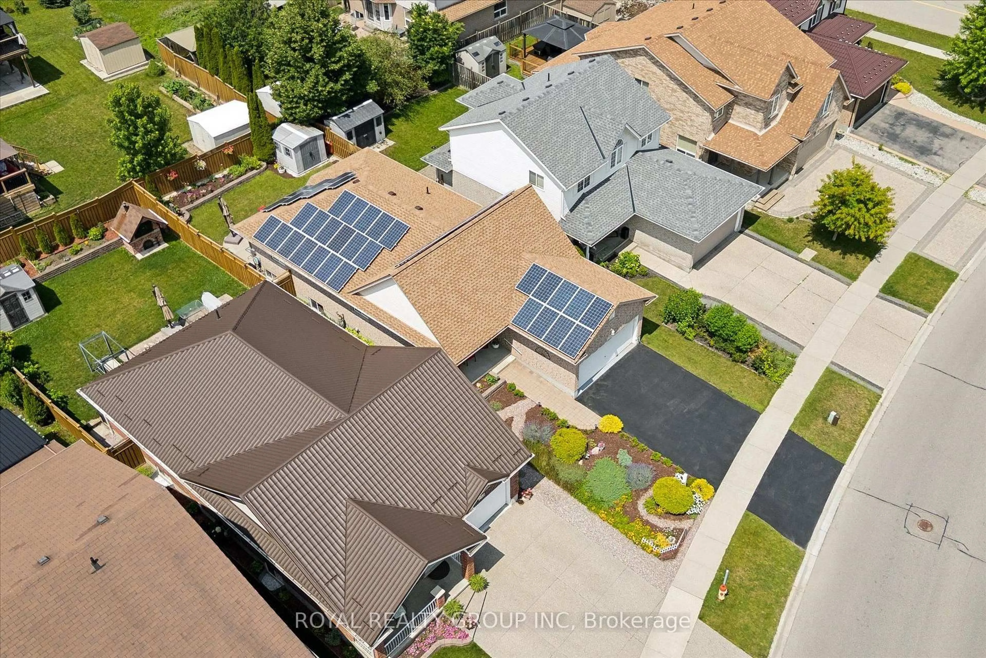 A pic from outside/outdoor area/front of a property/back of a property/a pic from drone, street for 244 Fallowfield Dr, Kitchener Ontario N2C 2T7