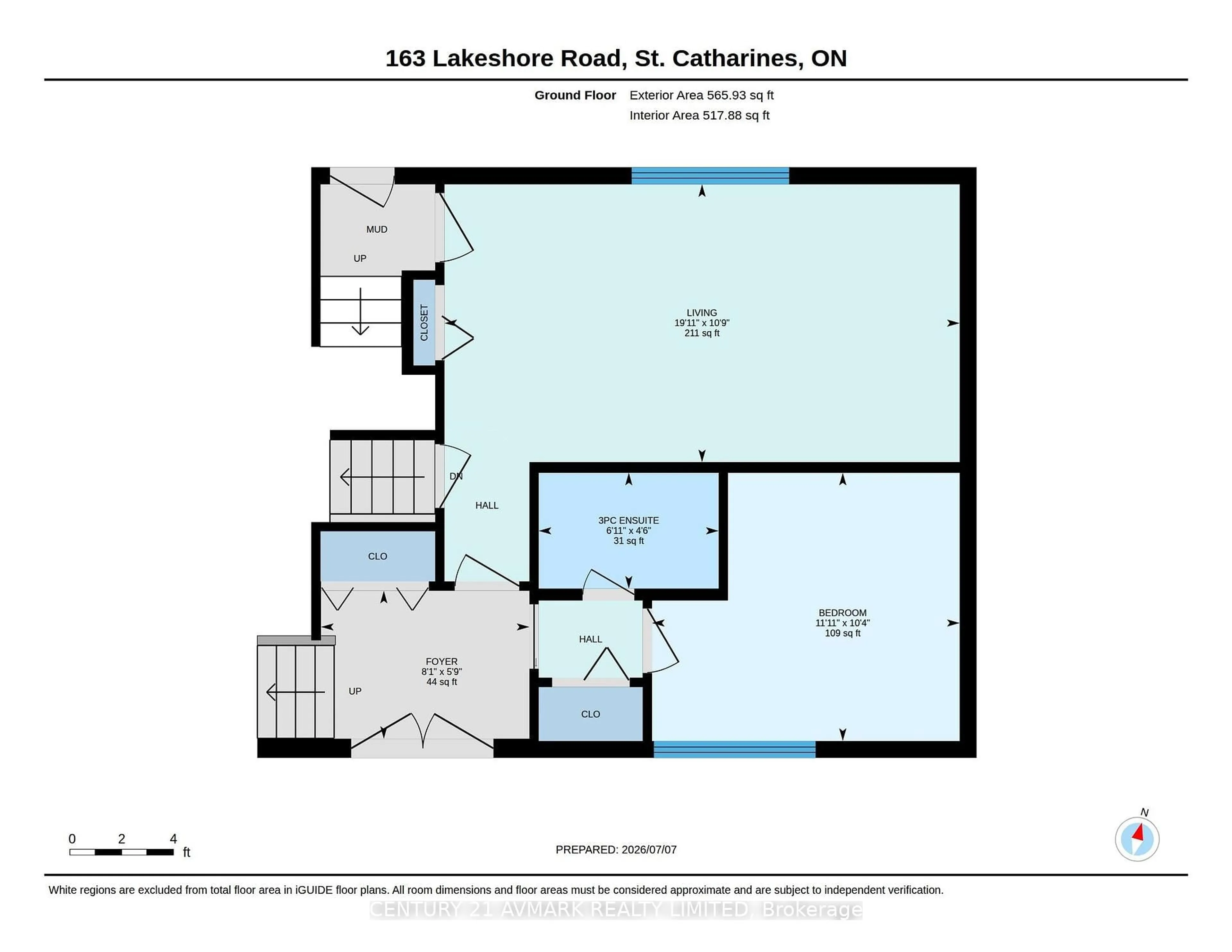 Floor plan for 163 Lakeshore Rd, St. Catharines Ontario L2N 2V2