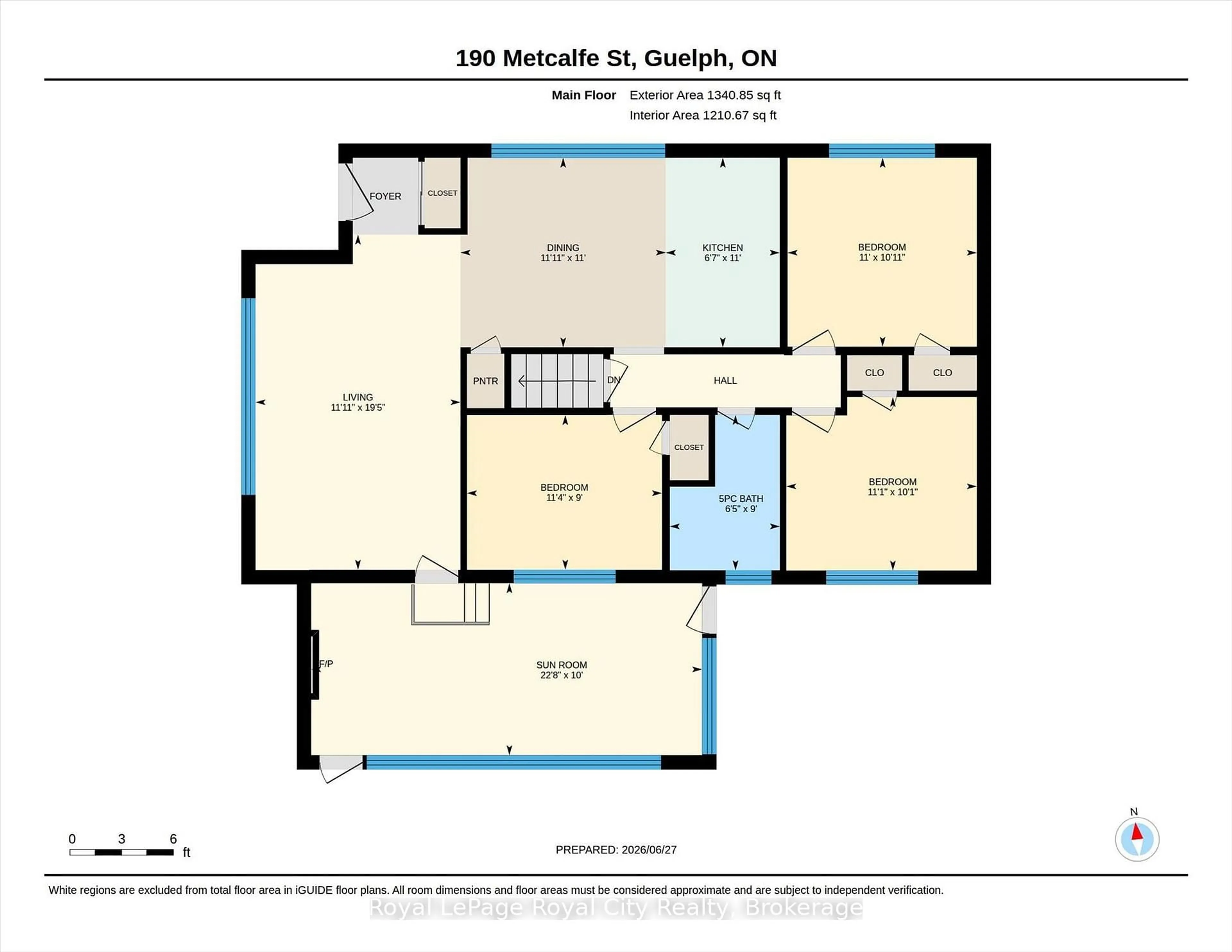 Floor plan for 190 Metcalfe St, Guelph Ontario N1E 4Y3