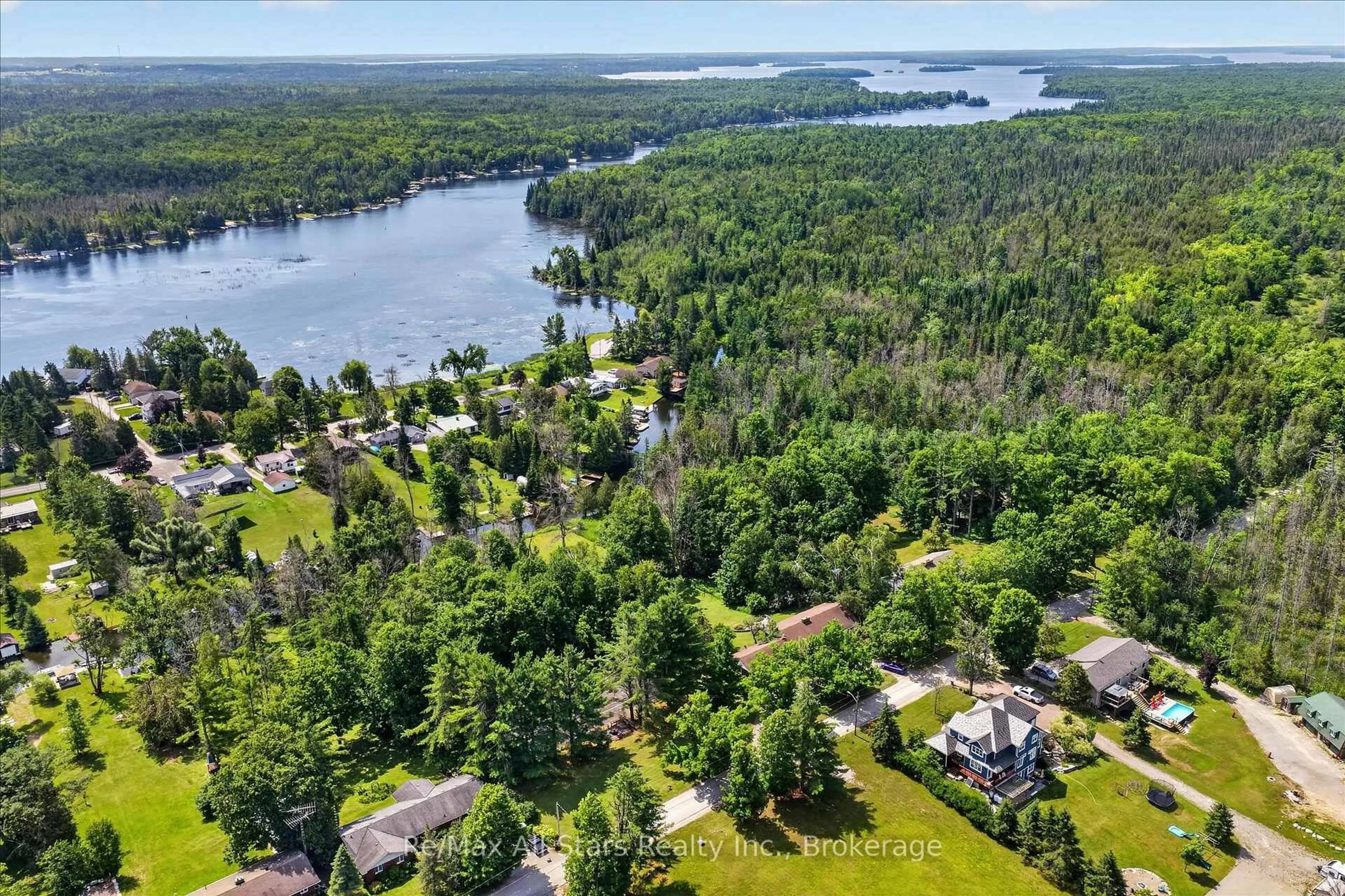 A pic from outside/outdoor area/front of a property/back of a property/a pic from drone, water/lake/river/ocean view for 85 Grandy Rd, Kawartha Lakes Ontario K0M 1K0