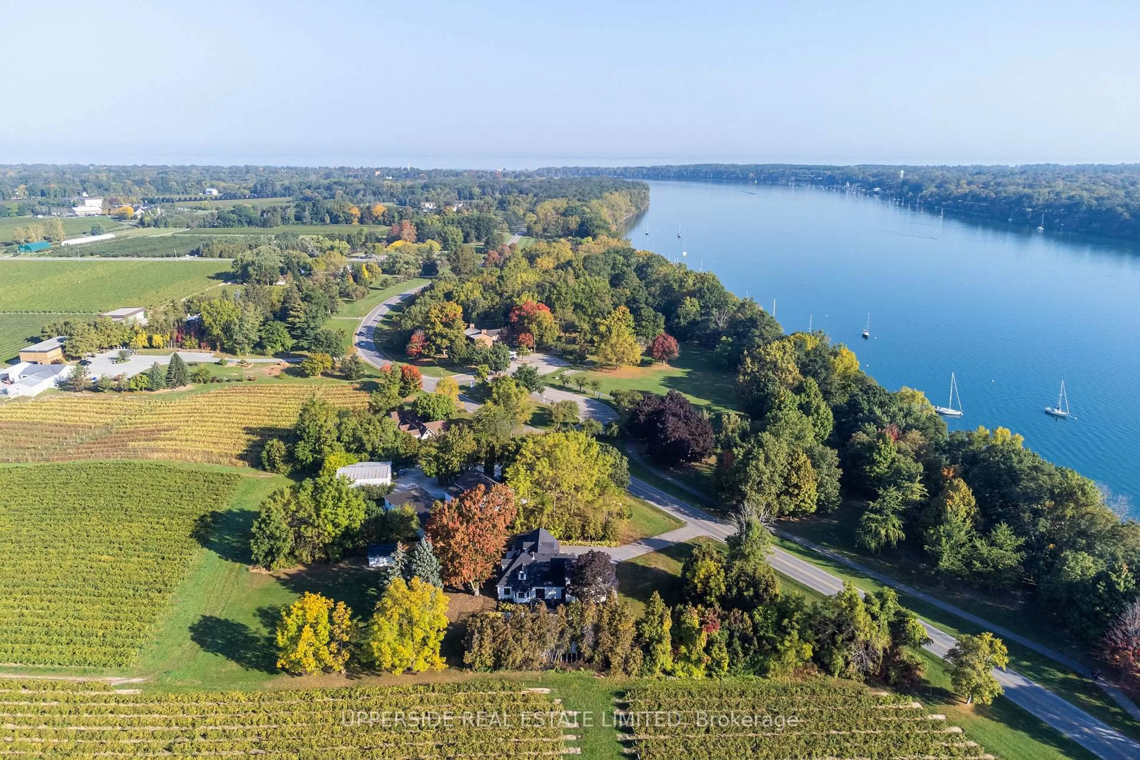 A pic from outside/outdoor area/front of a property/back of a property/a pic from drone, water/lake/river/ocean view for 15886 Niagara Pkwy, Niagara-on-the-Lake Ontario L0S 1J0