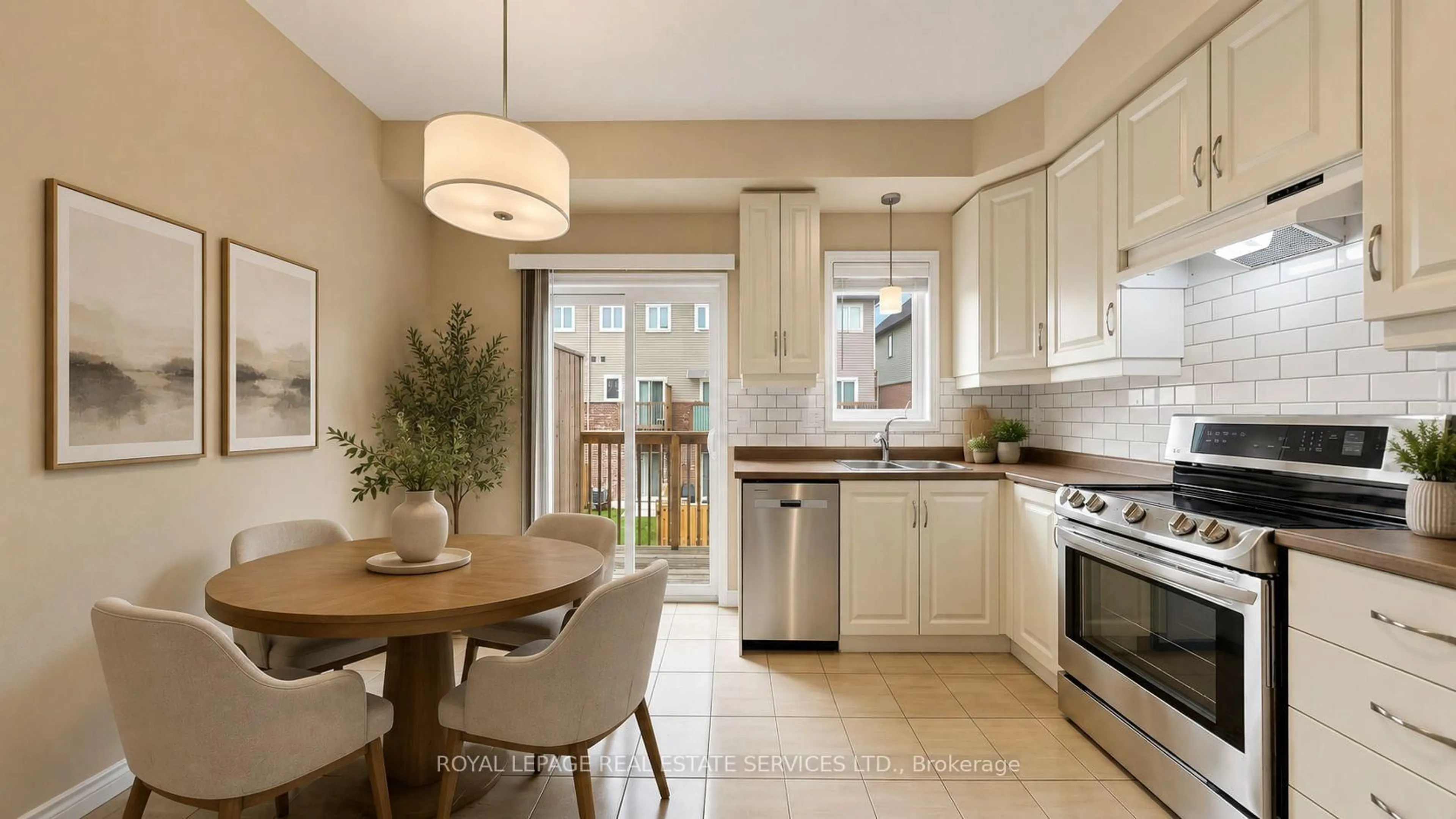 Open concept kitchen, ceramic/tile floor for 7 Birot Lane, Hamilton Ontario L9K 0K1