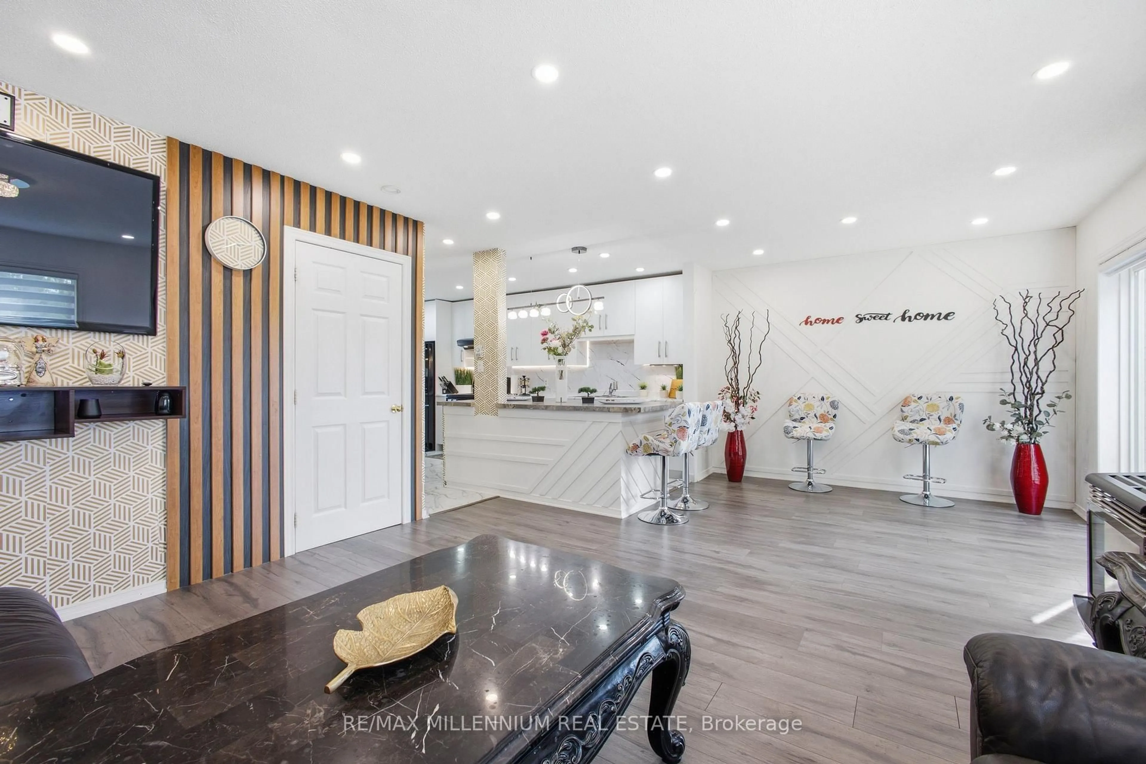 Open concept kitchen, ceramic/tile floor for 65 Scott St #2, East Luther Grand Valley Ontario L9W 5X3