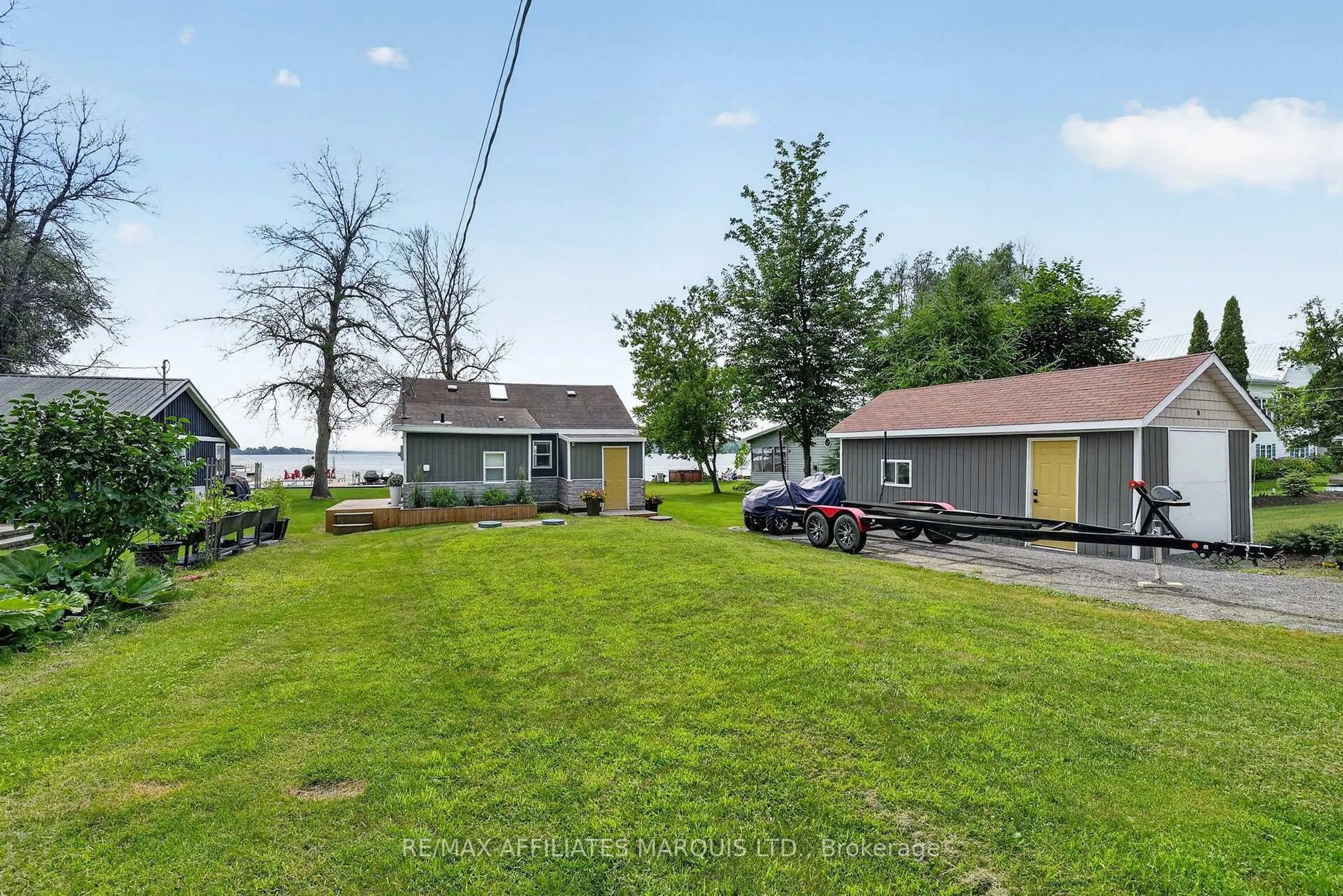 A pic from outside/outdoor area/front of a property/back of a property/a pic from drone, water/lake/river/ocean view for 19 Hamilton Island Rd, South Glengarry Ontario K0C 2E0