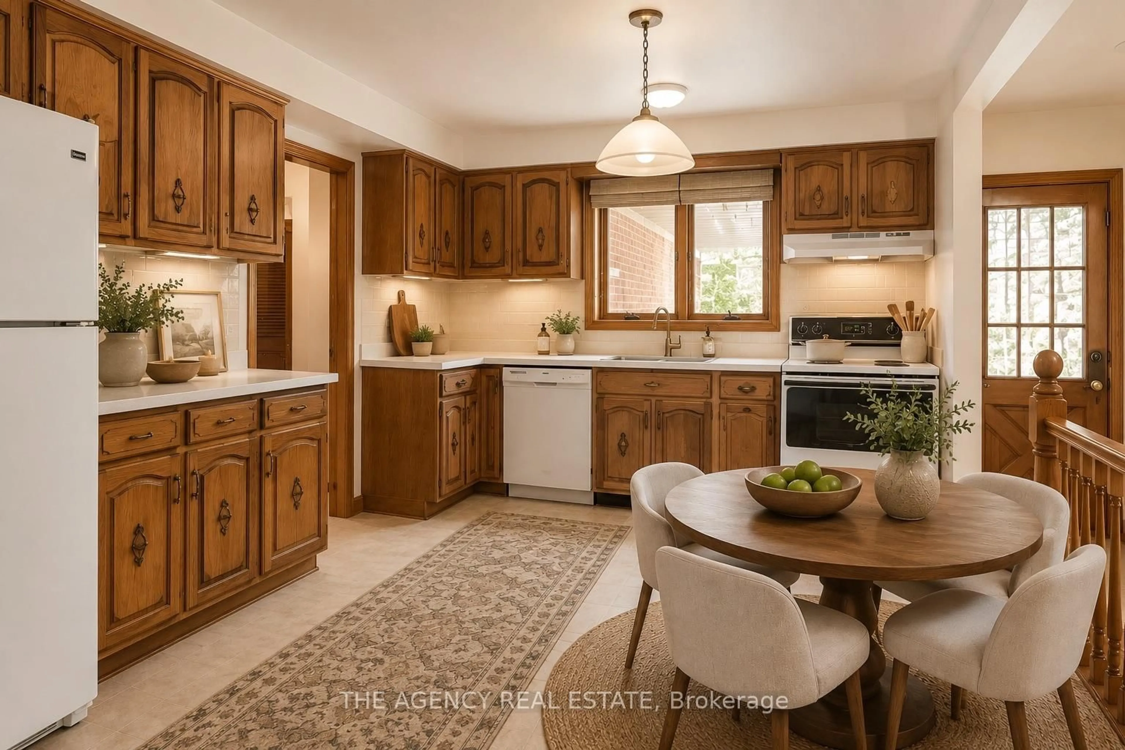 Open concept kitchen, ceramic/tile floor for 272 Wilkins St, London South Ontario N6C 5C6