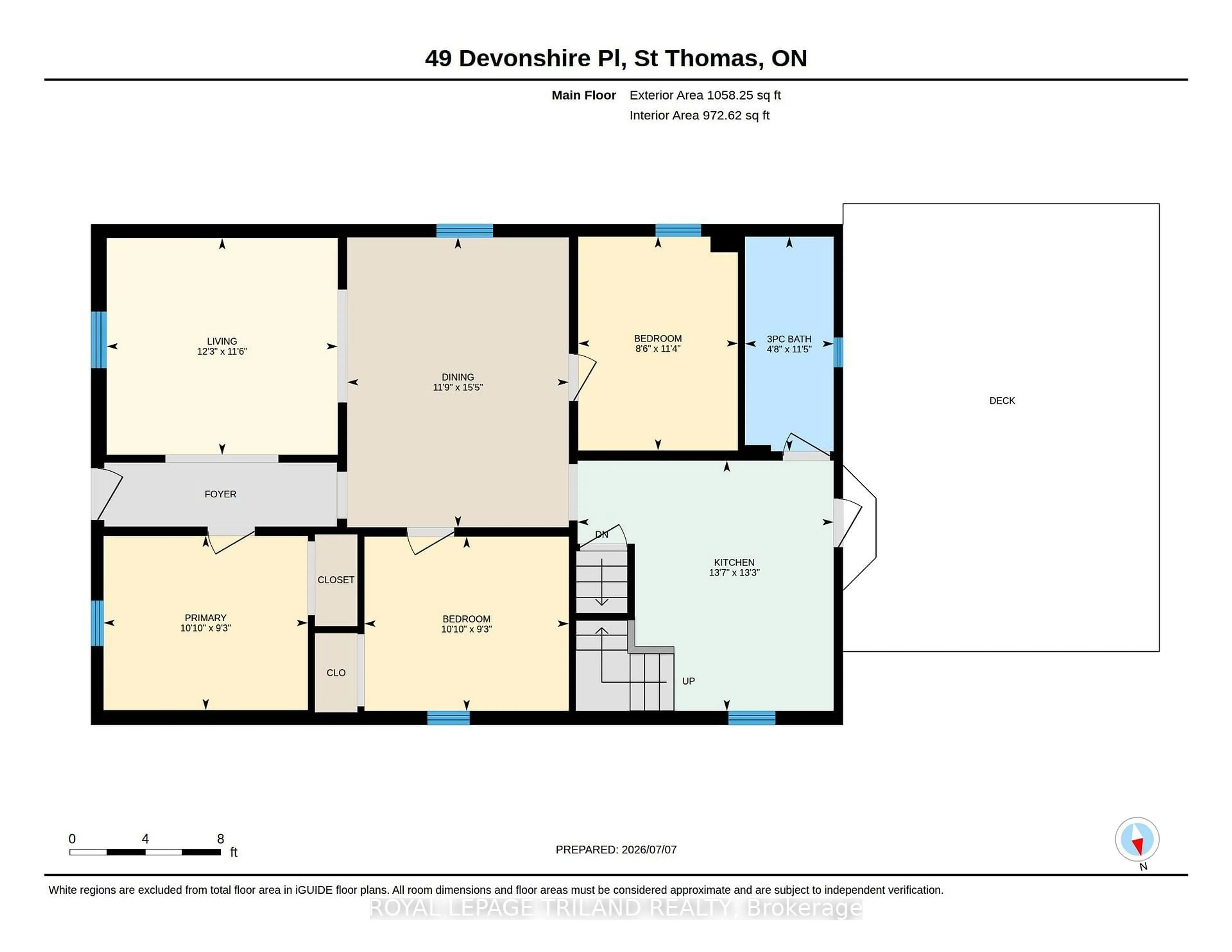 Floor plan for 49 Devonshire Pl, St. Thomas Ontario N5R 3N2