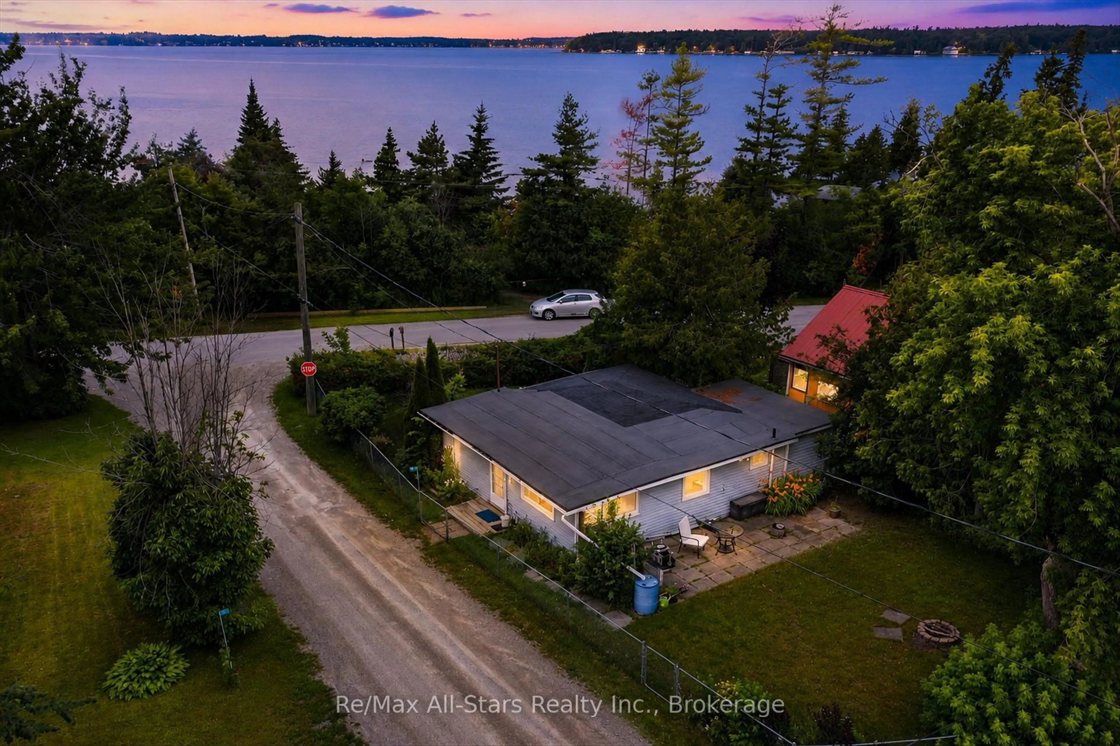 A pic from outside/outdoor area/front of a property/back of a property/a pic from drone, water/lake/river/ocean view for 3 Leaf St, Kawartha Lakes Ontario K0M 1L0