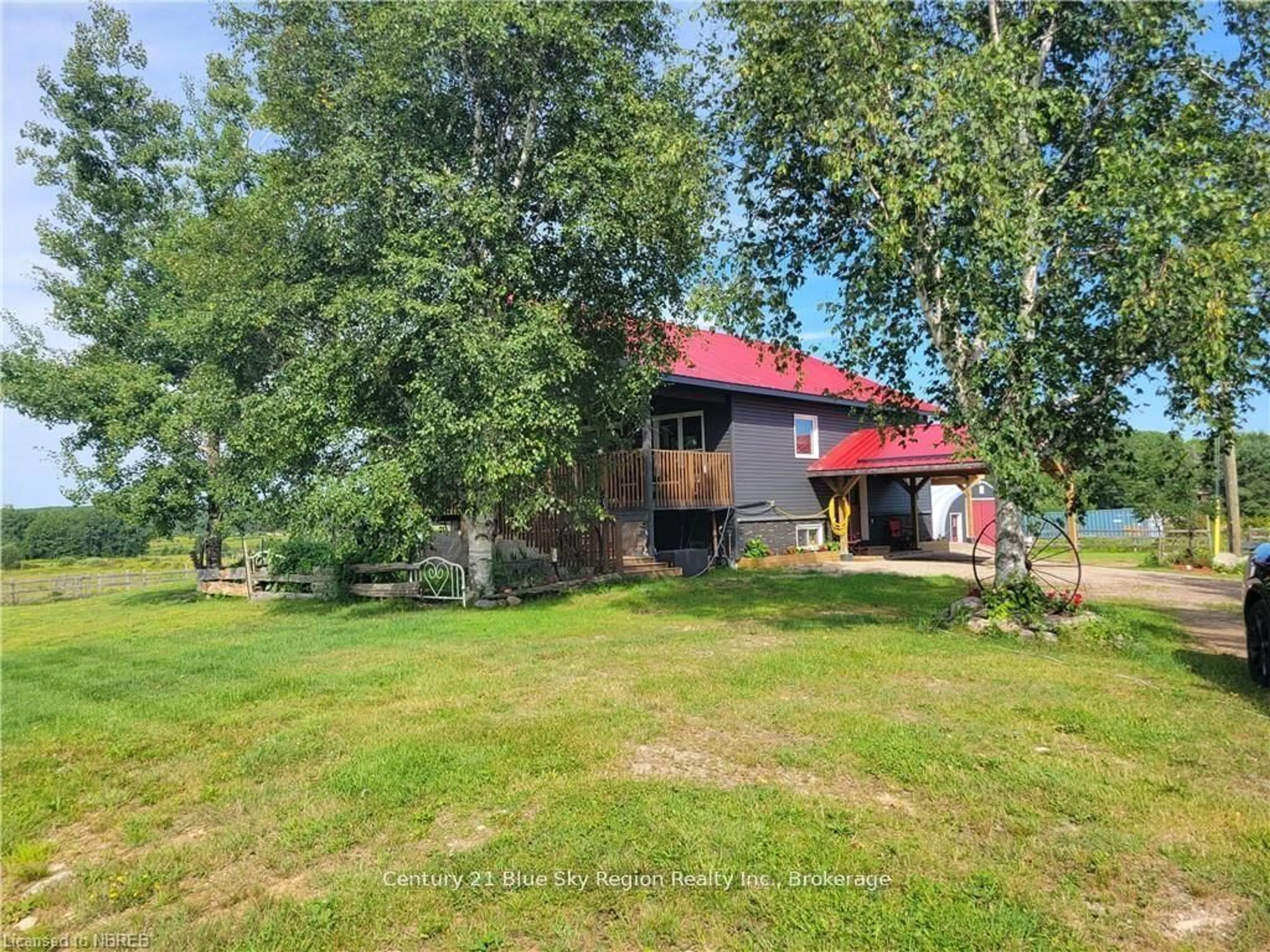 A pic from outside/outdoor area/front of a property/back of a property/a pic from drone, water/lake/river/ocean view for 564 Adams Rd, Calvin Ontario P0H 1V0