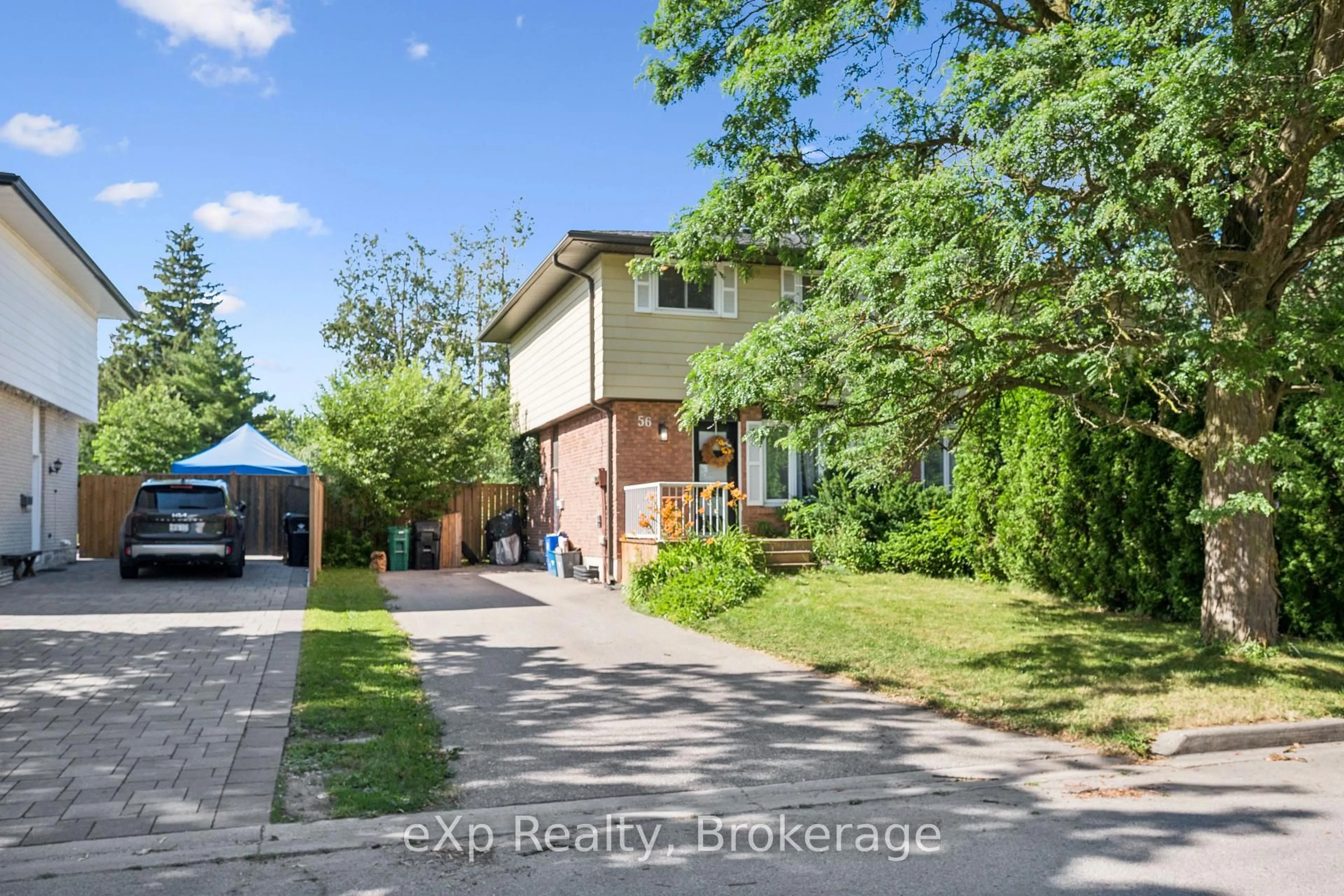A pic from outside/outdoor area/front of a property/back of a property/a pic from drone, street for 56 Bretz Ave, Cambridge Ontario N3C 2W9