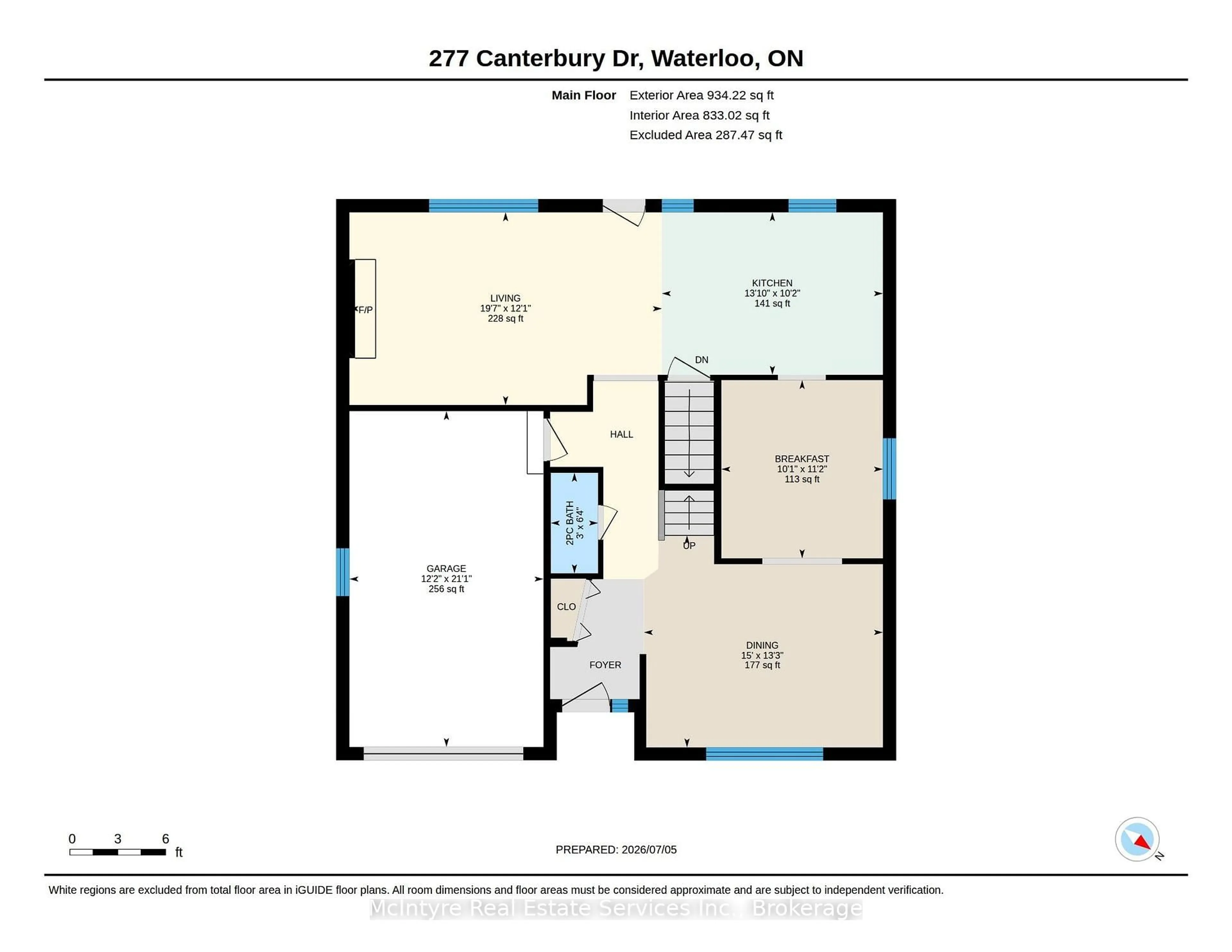 Floor plan for 277 Canterbury Dr, Waterloo Ontario N2K 3C4
