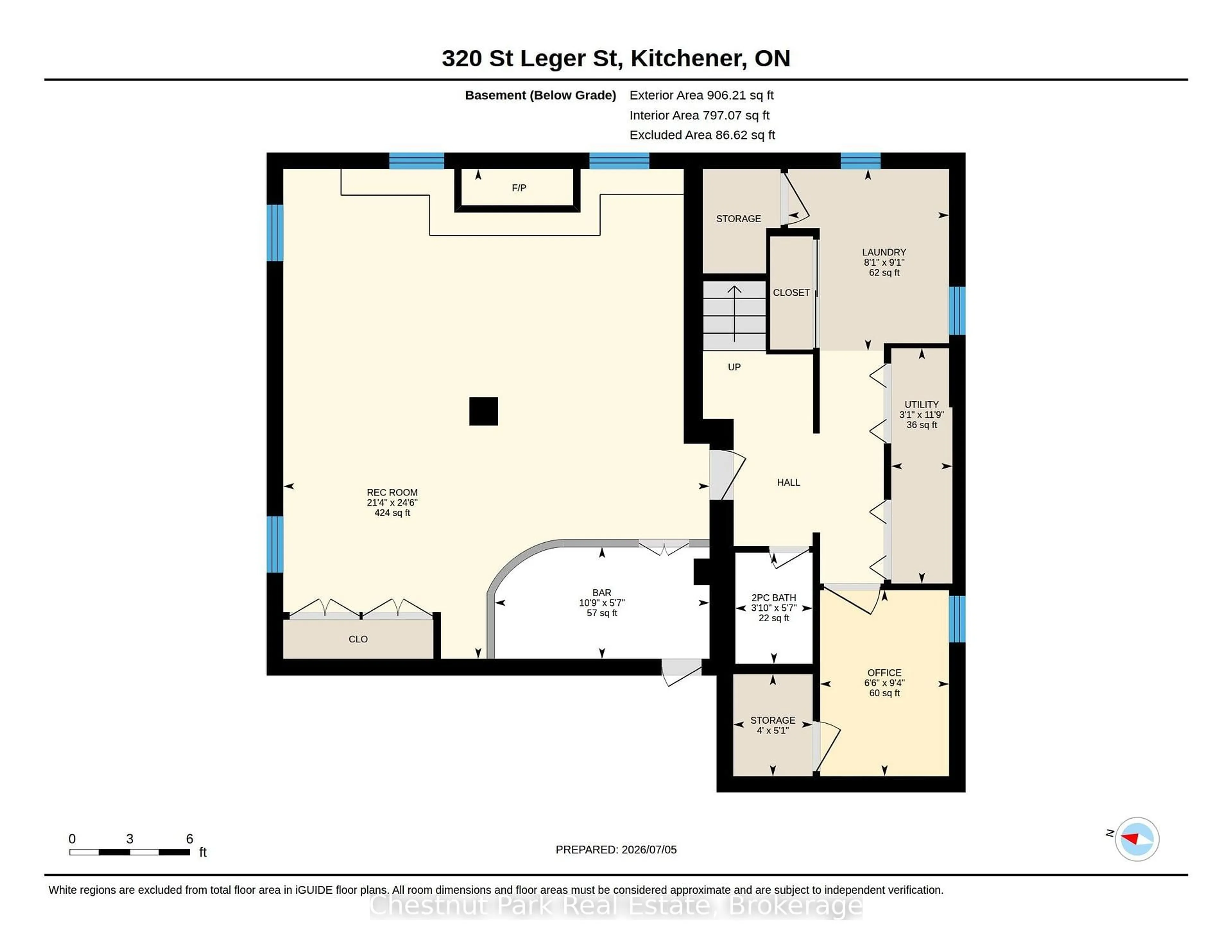 Floor plan for 320 St Leger St, Kitchener Ontario N2H 4M7