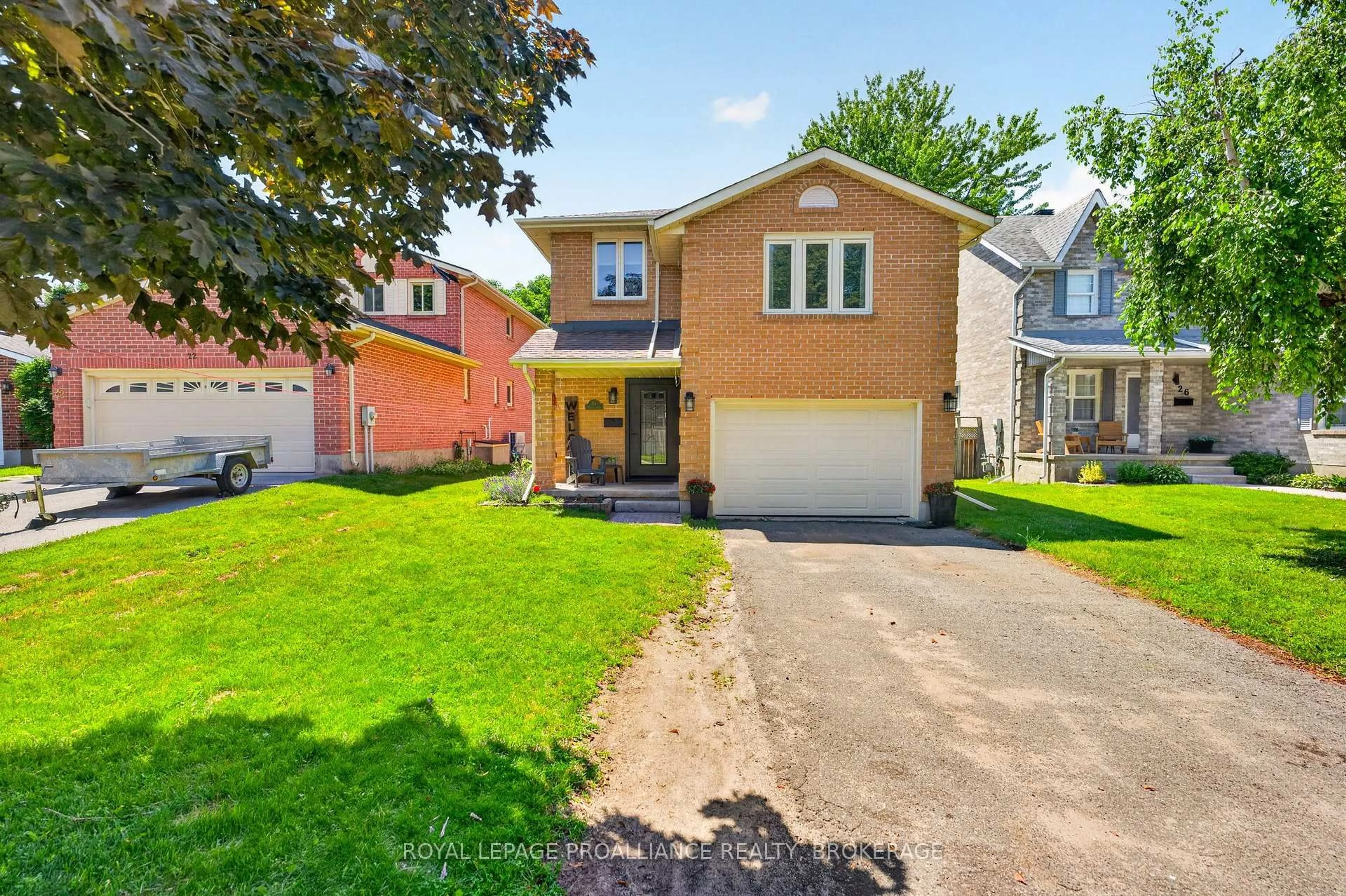 Home with brick exterior material, street for 24 Balmoral Crt, Kingston Ontario K7M 7T1