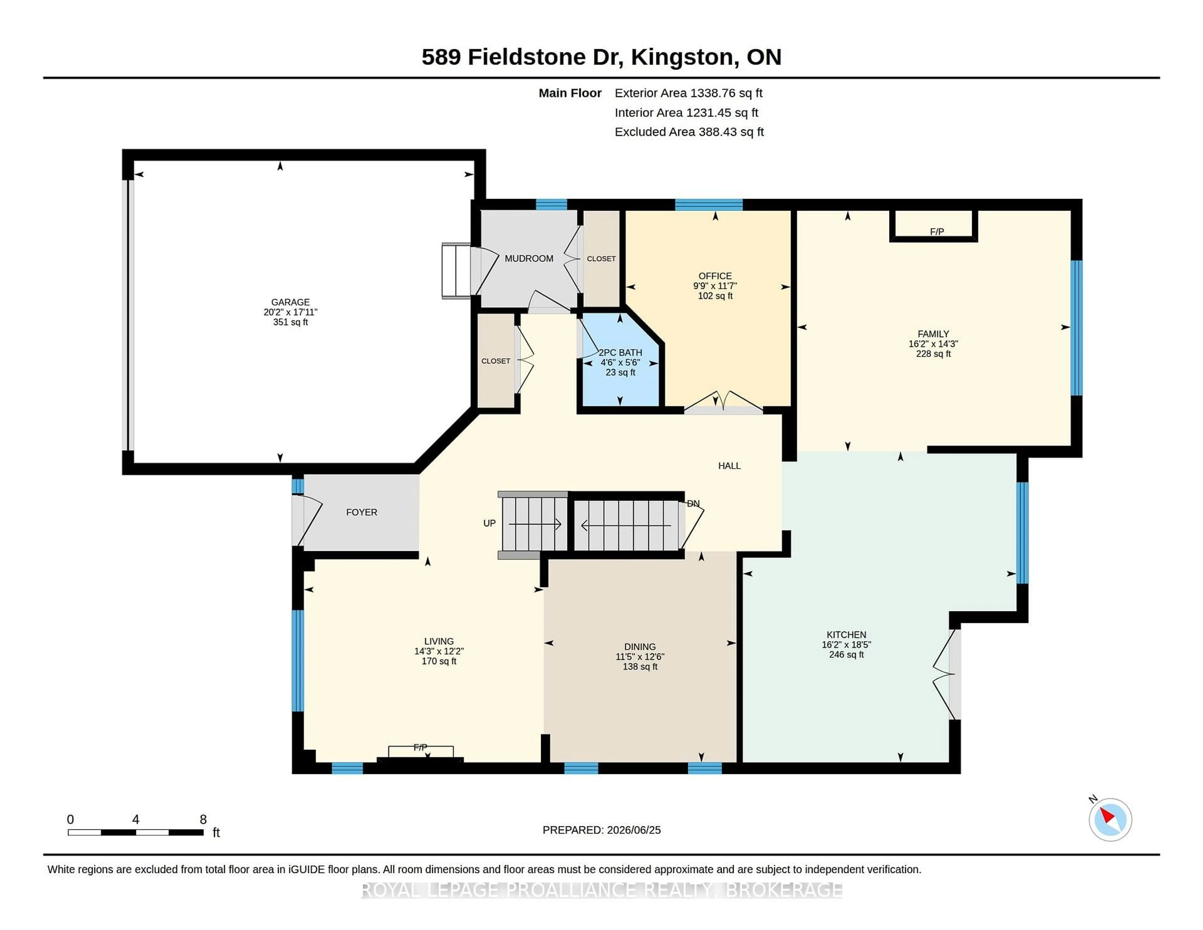 Floor plan for 589 FIELDSTONE Dr, Kingston Ontario K7K 0B9