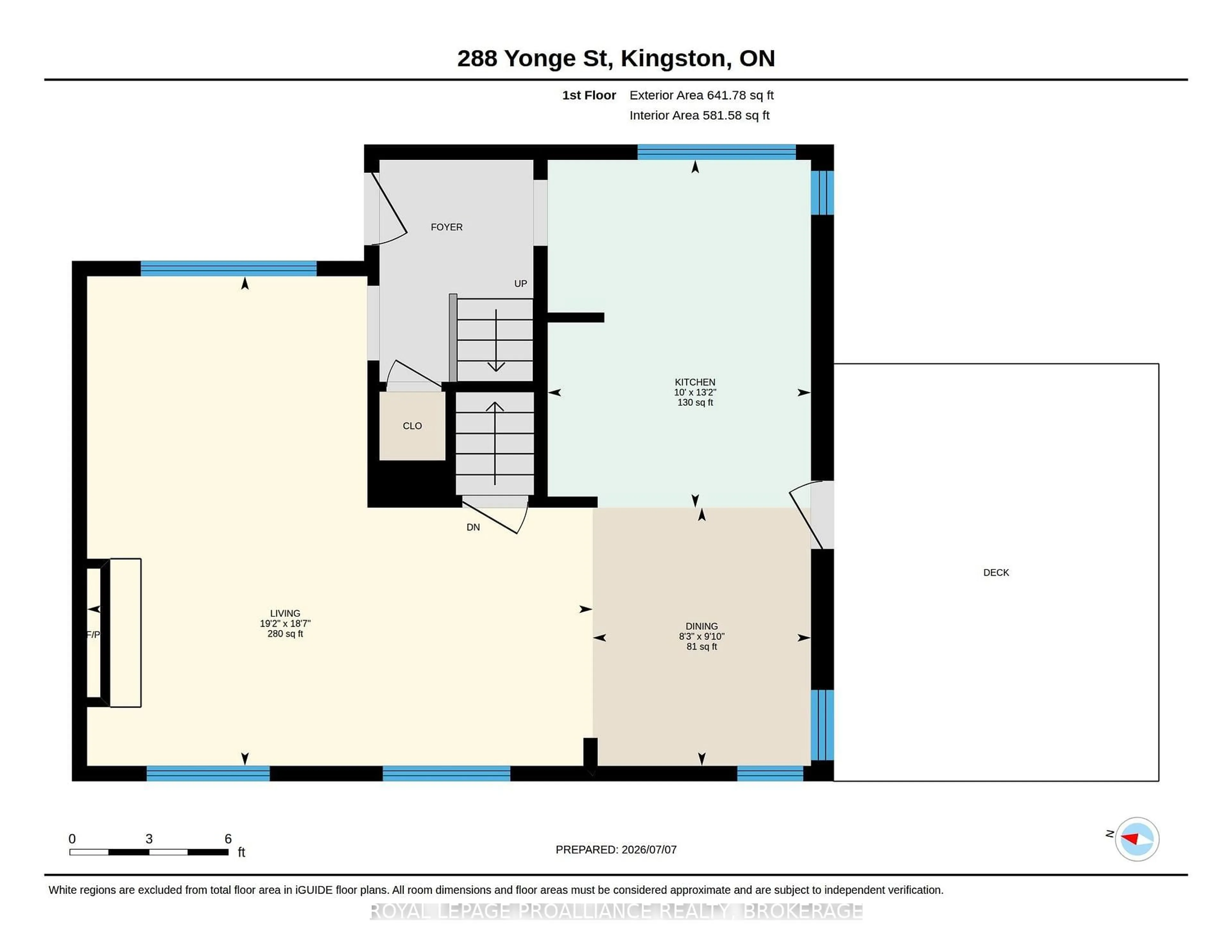 Floor plan for 288 Yonge St, Kingston Ontario K7M 1G6