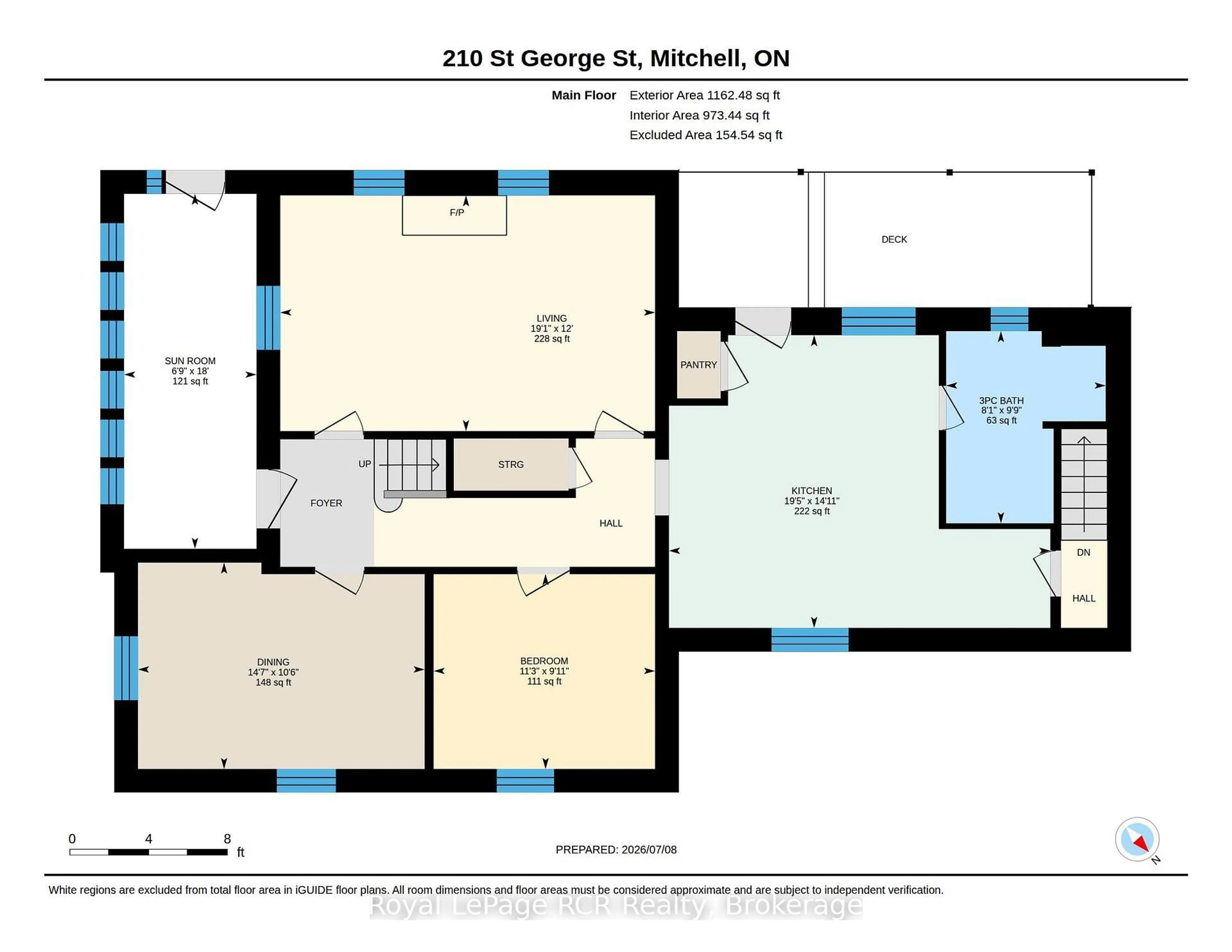 Floor plan for 210 St George St, West Perth Ontario N0K 1N0