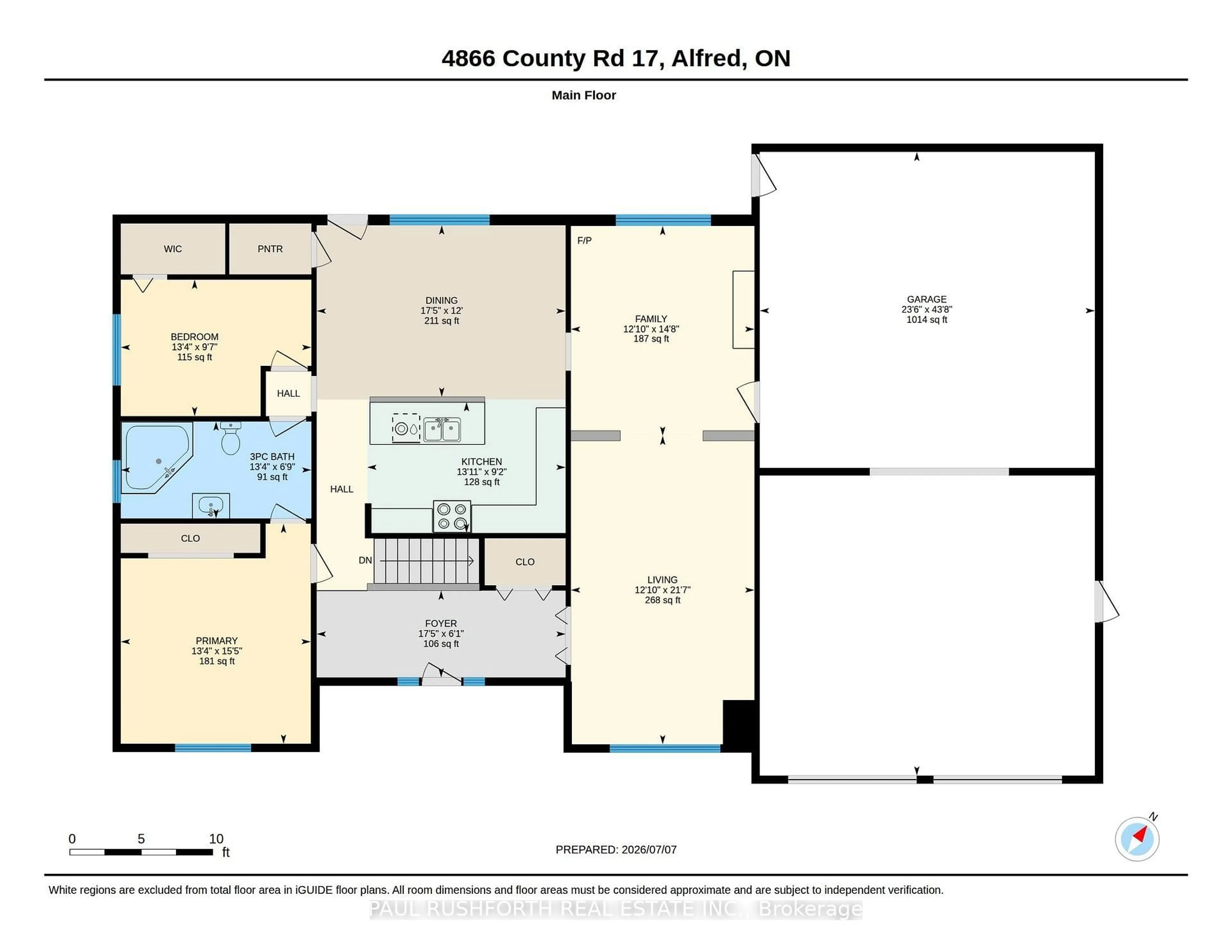 Floor plan for 4866 County Road 17 Rd, Alfred and Plantagenet Ontario K0B 1A0