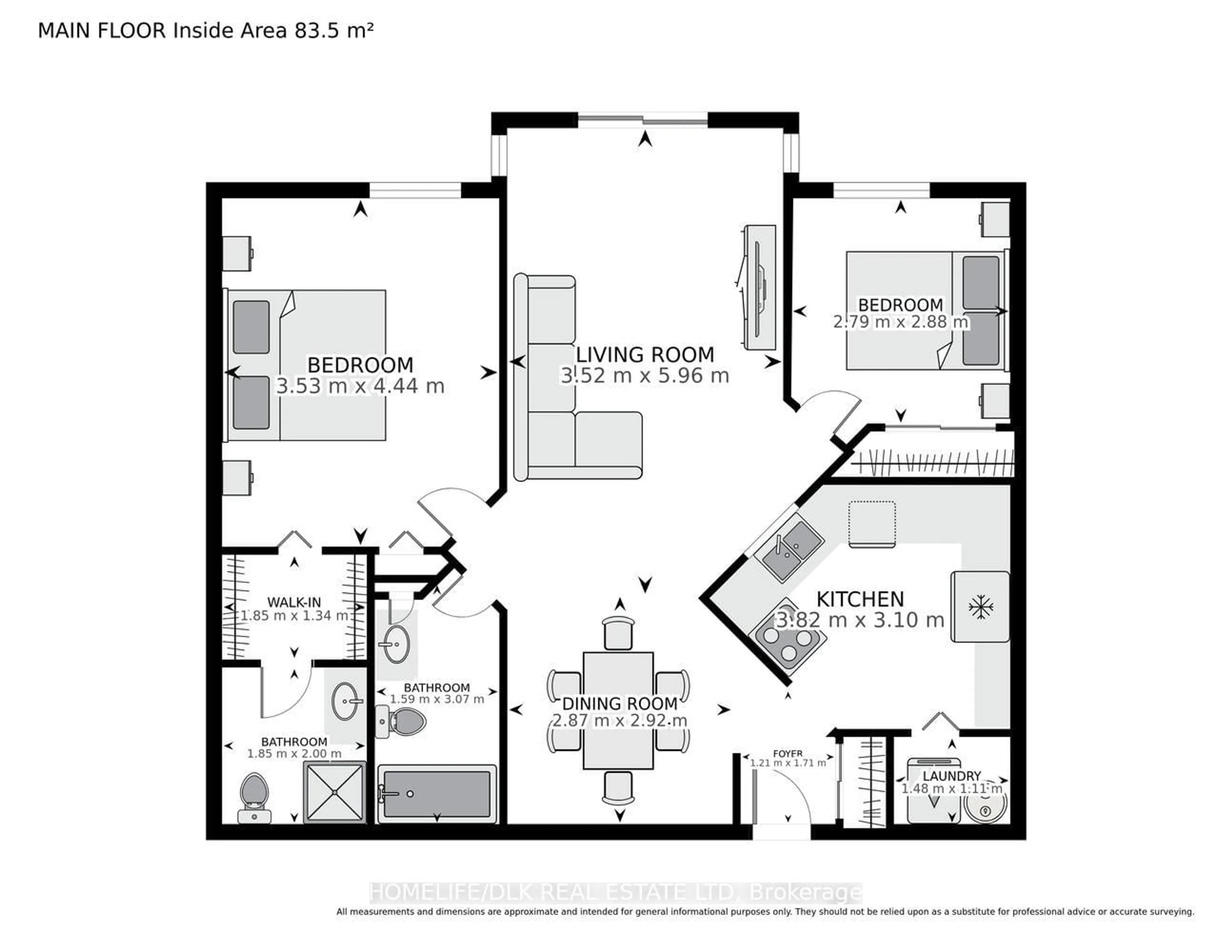 Floor plan for 274 Ormond St #308, Brockville Ontario K6V 6Z7