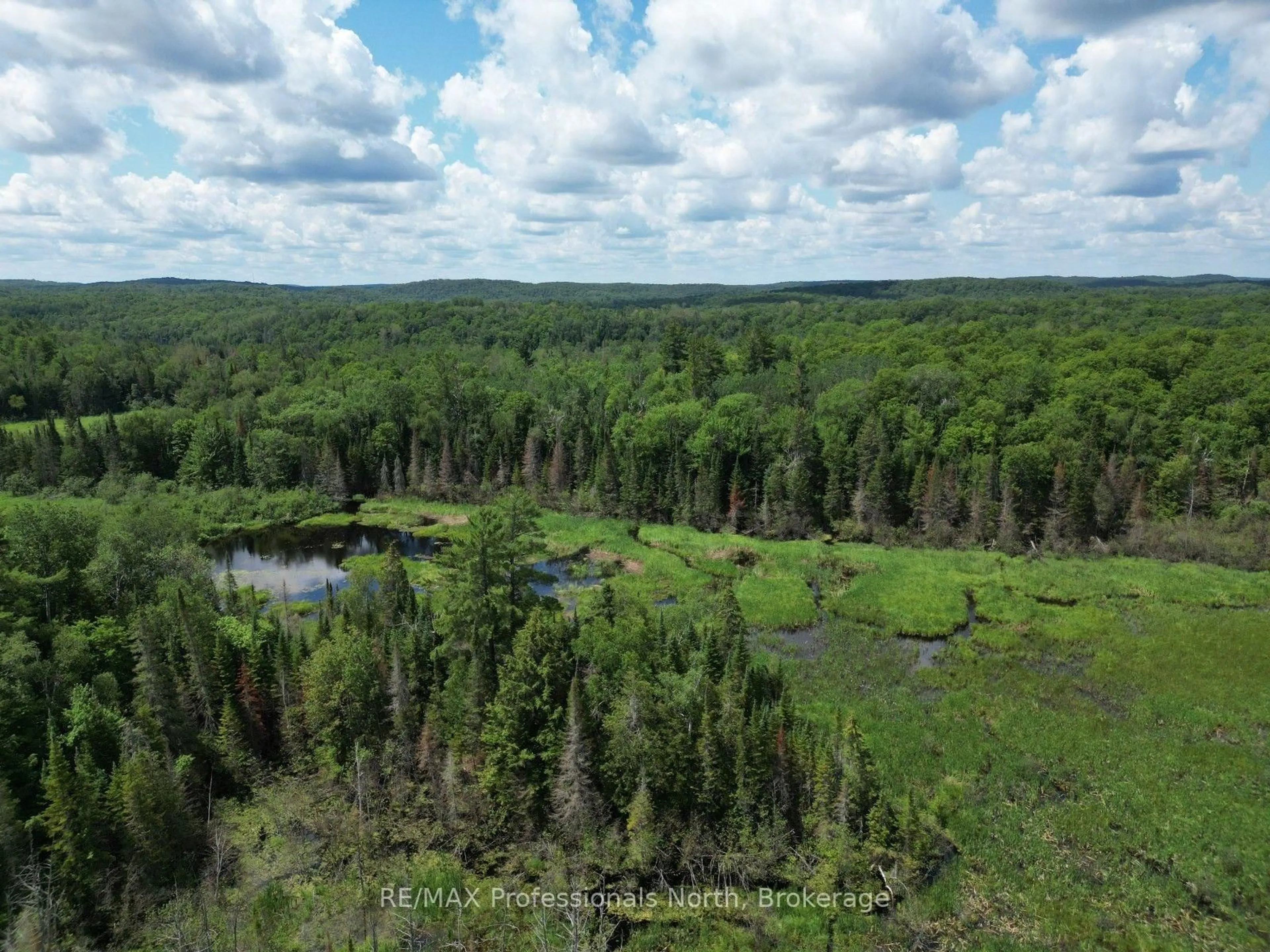 A pic from outside/outdoor area/front of a property/back of a property/a pic from drone, forest/trees view for 1419 Clement Lake Rd, Highlands East Ontario K0L 3C0