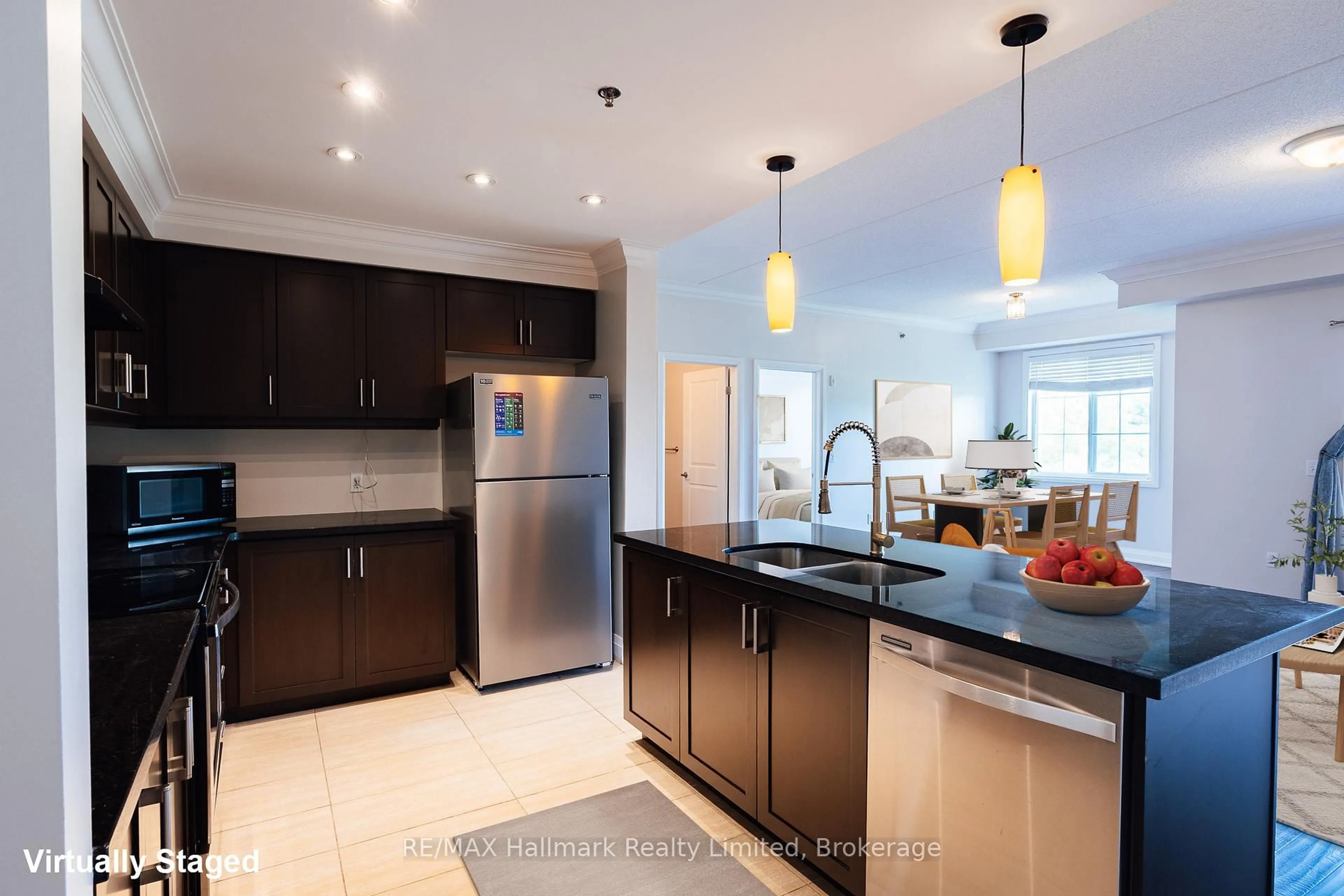 Contemporary kitchen, ceramic/tile floor for 1440 Gordon St #223, Guelph Ontario N1L 1C4