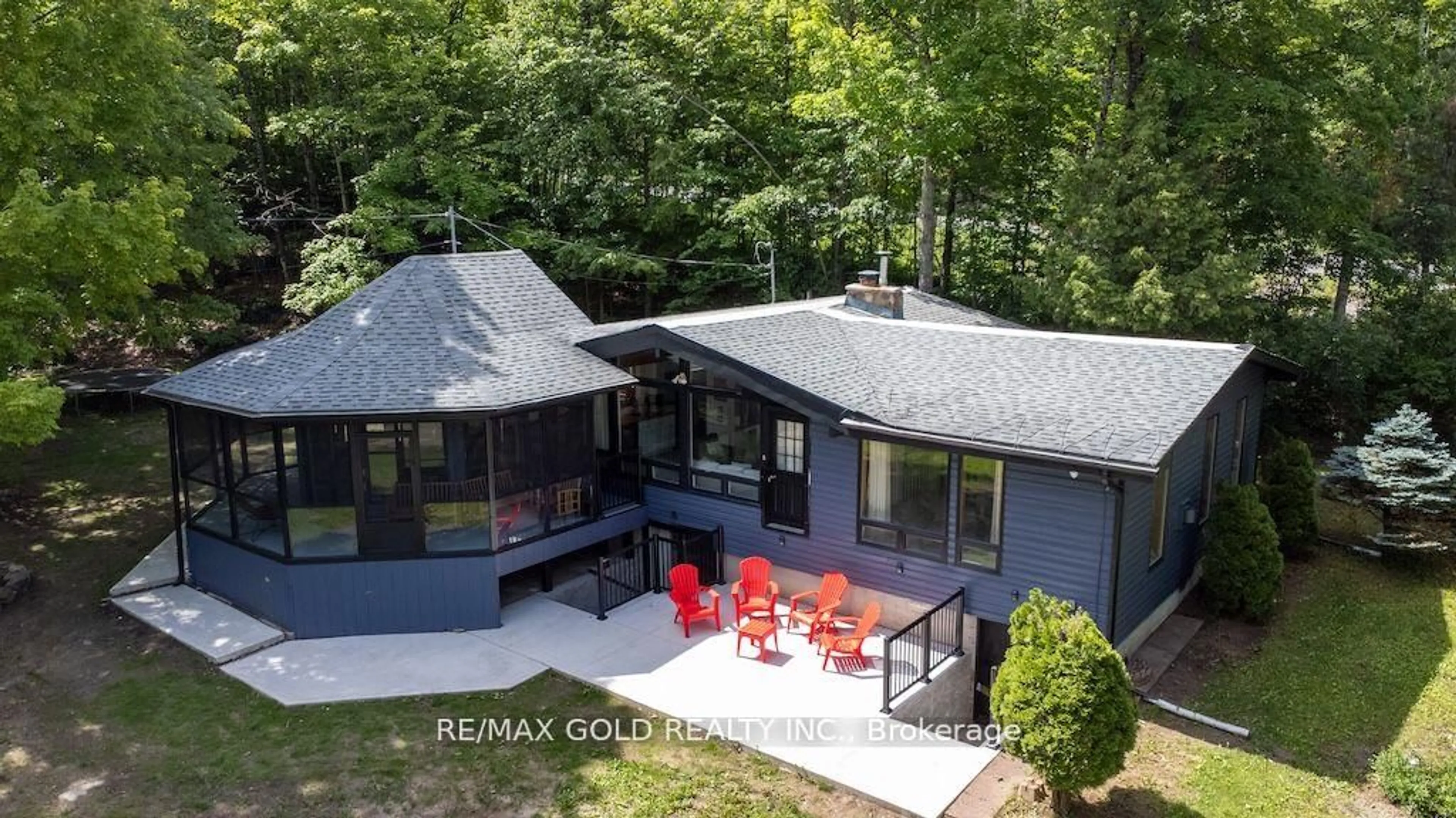 A pic from outside/outdoor area/front of a property/back of a property/a pic from drone, unknown for 6 Fire Route 278, Trent Lakes Ontario K0L 1J0