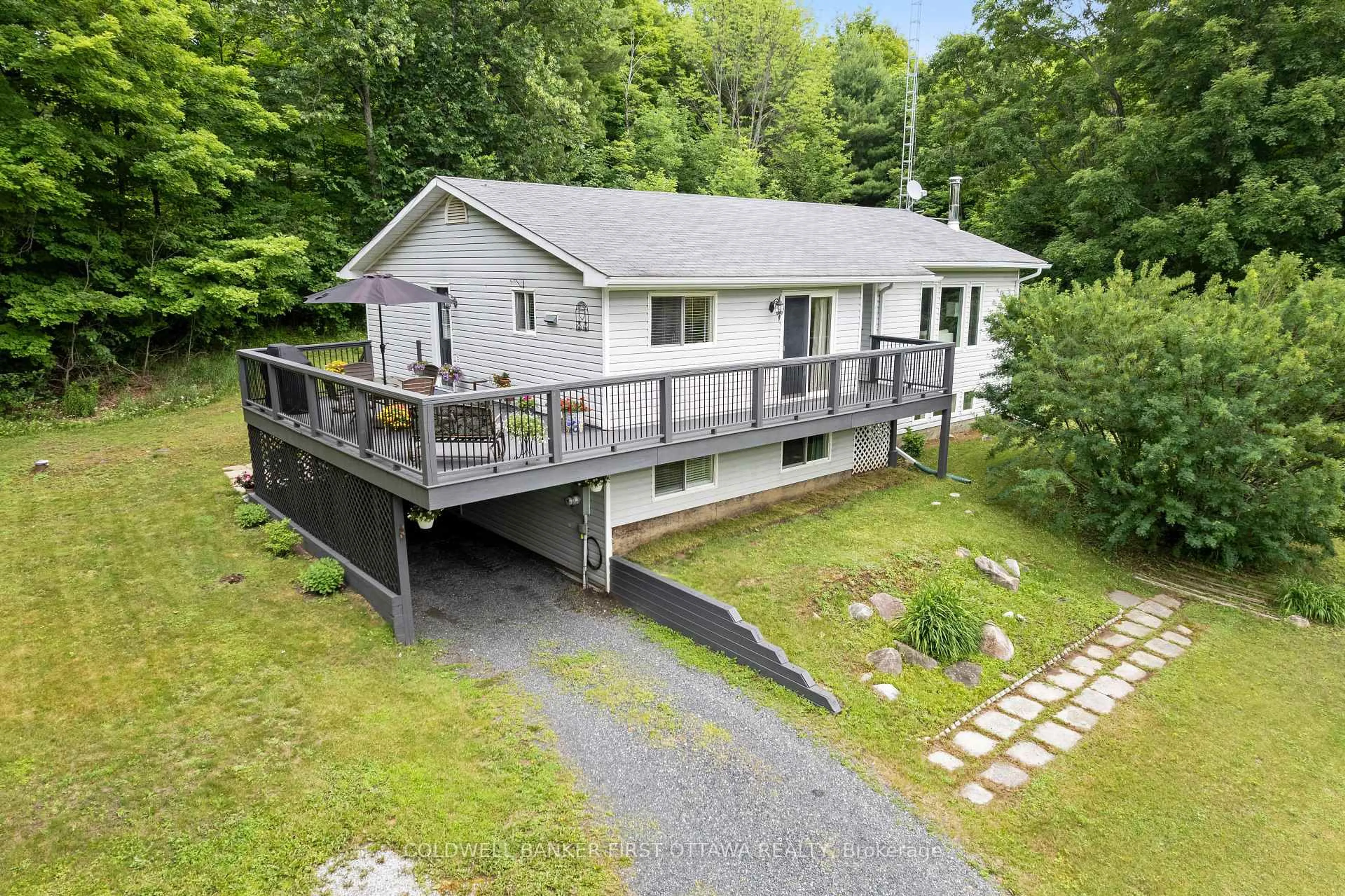 A pic from outside/outdoor area/front of a property/back of a property/a pic from drone, water/lake/river/ocean view for 3800 Wolf Grove Rd, Lanark Ontario K0G 1K0