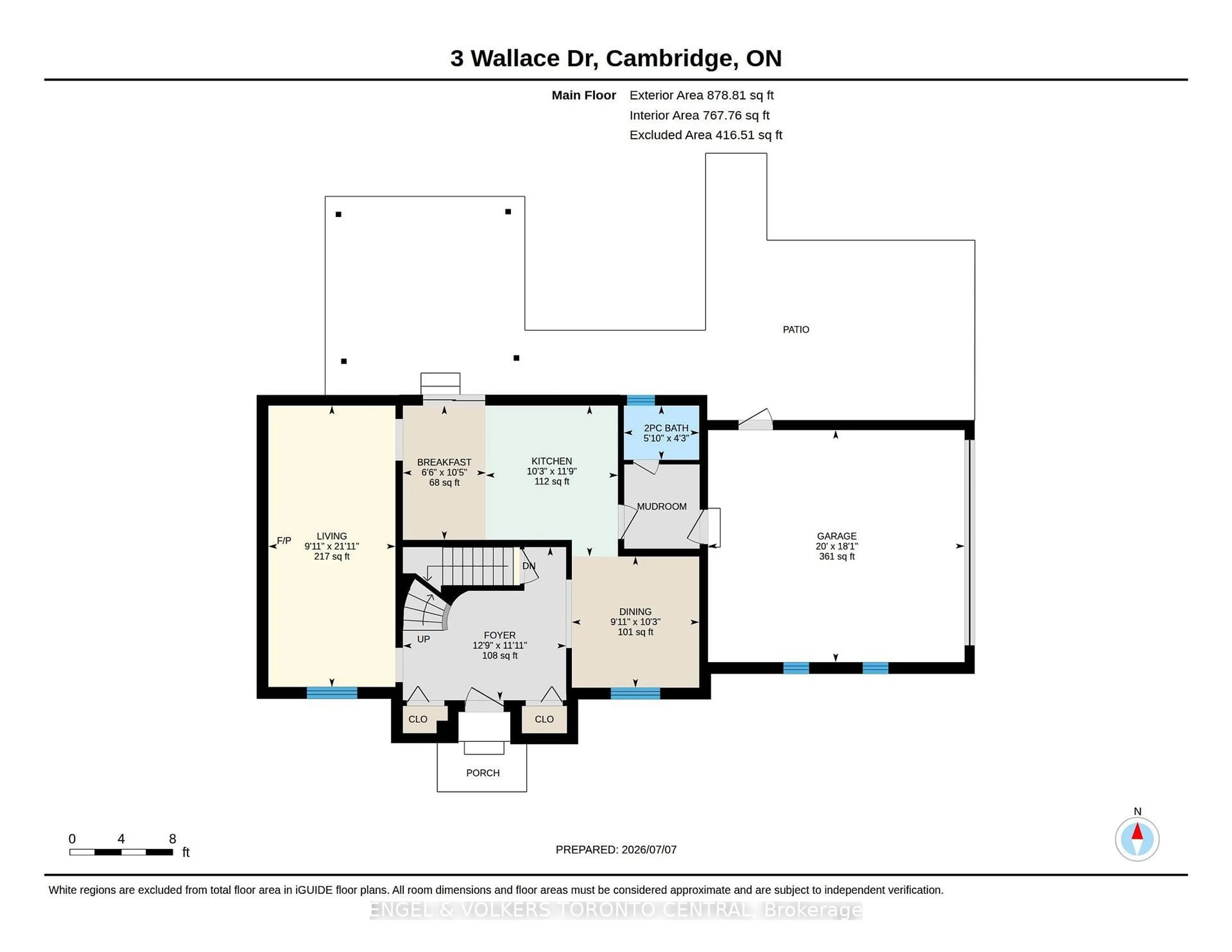 Floor plan for 3 Wallace Dr, Cambridge Ontario N1T 1K7