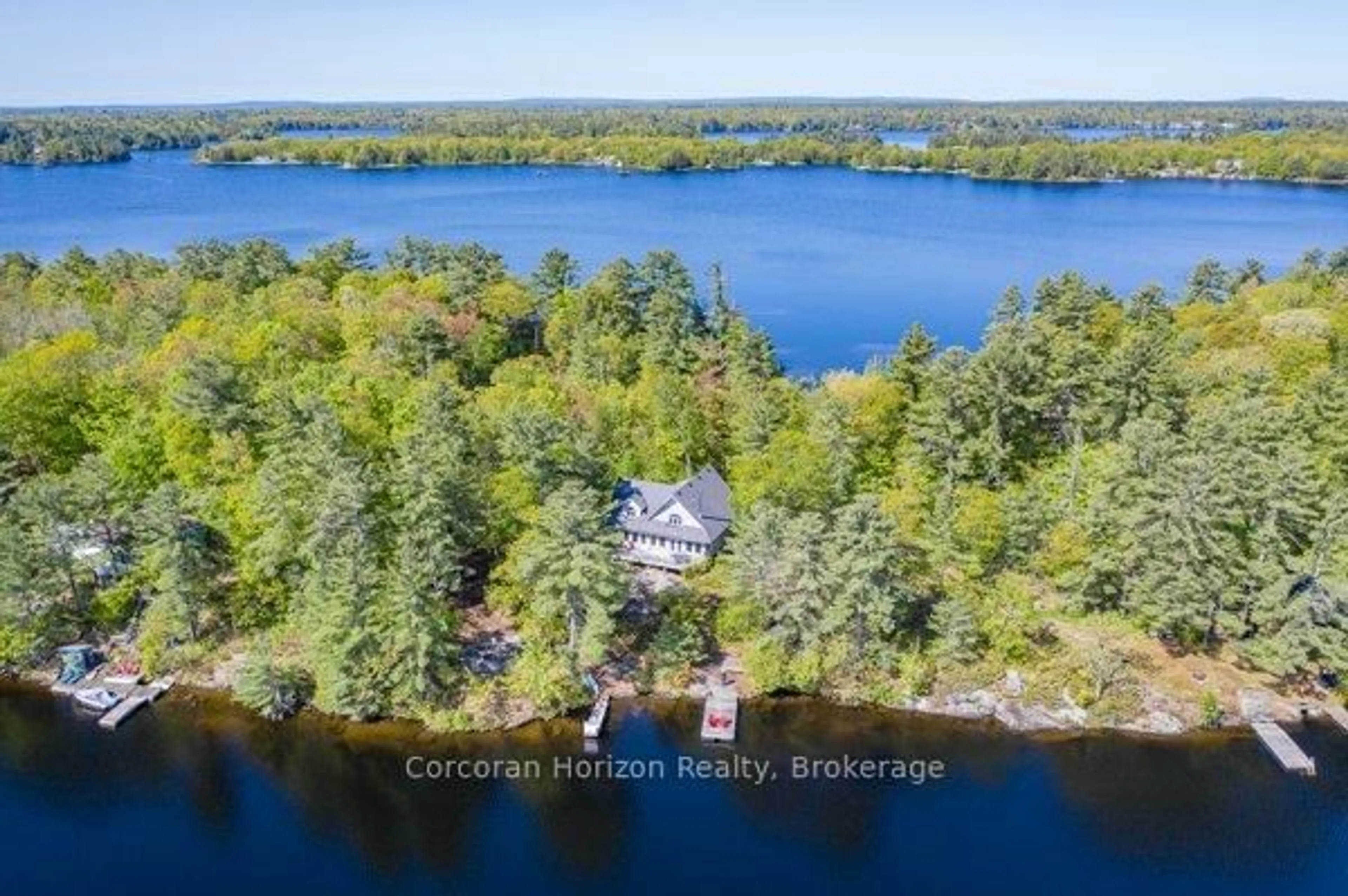 A pic from outside/outdoor area/front of a property/back of a property/a pic from drone, water/lake/river/ocean view for 1320 Island 360 Island, Georgian Bay Ontario L0K 1S0