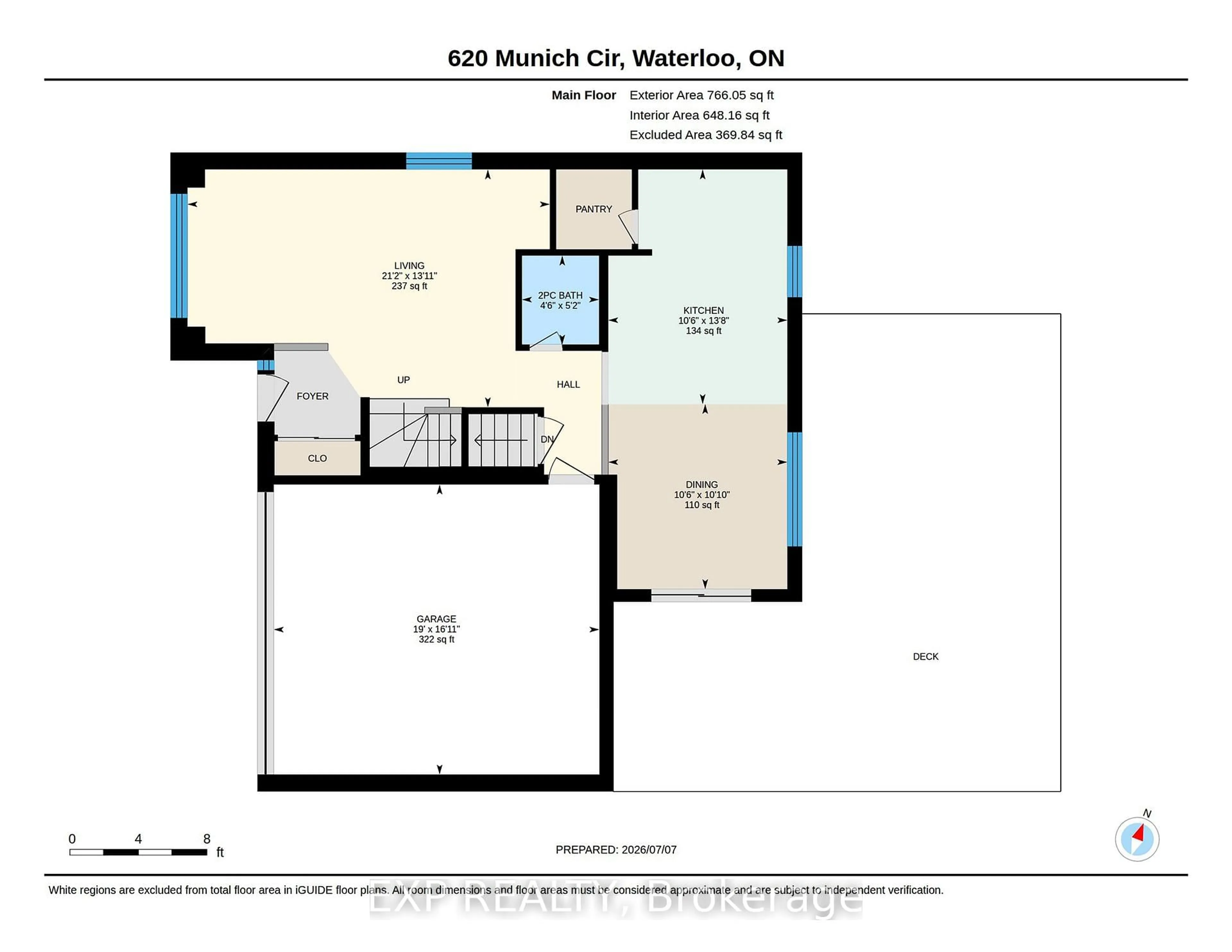 Floor plan for 620 Munich Circ, Waterloo Ontario N2V 2L6