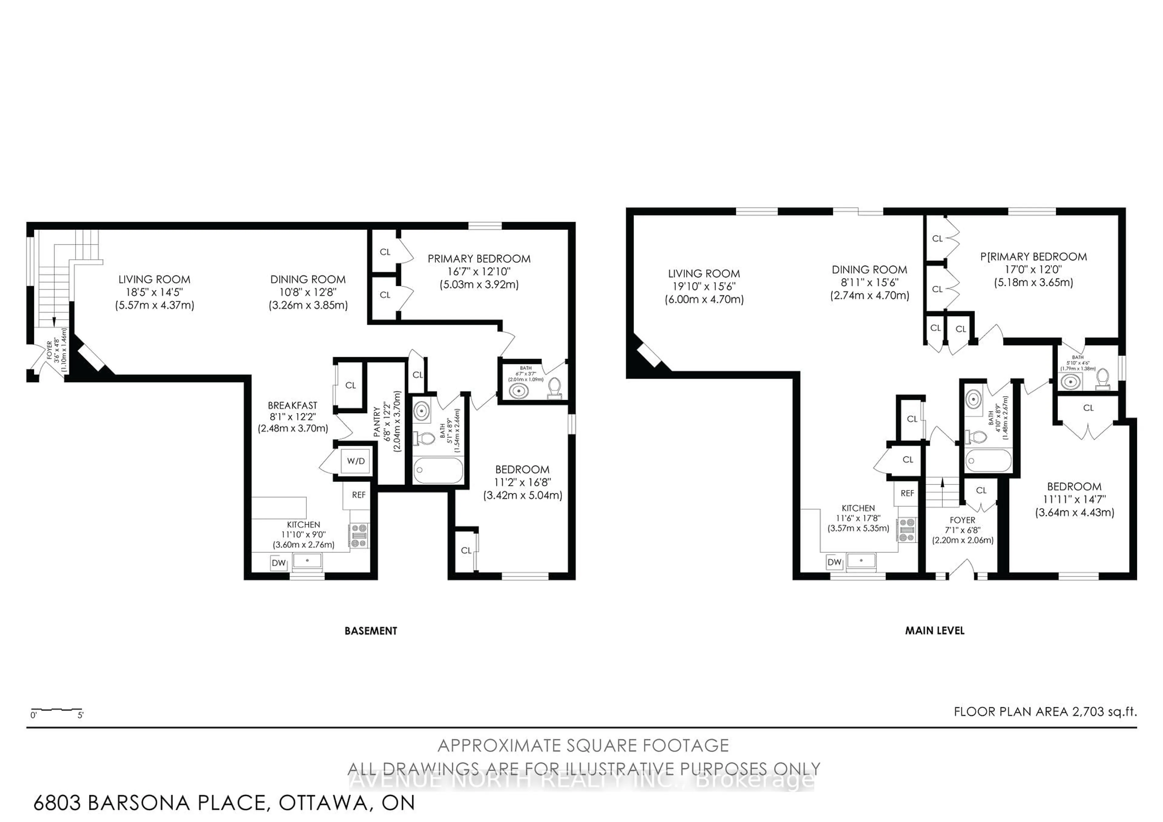 Floor plan for 6803 Barsona Pl, Ottawa Ontario K1C 1J2