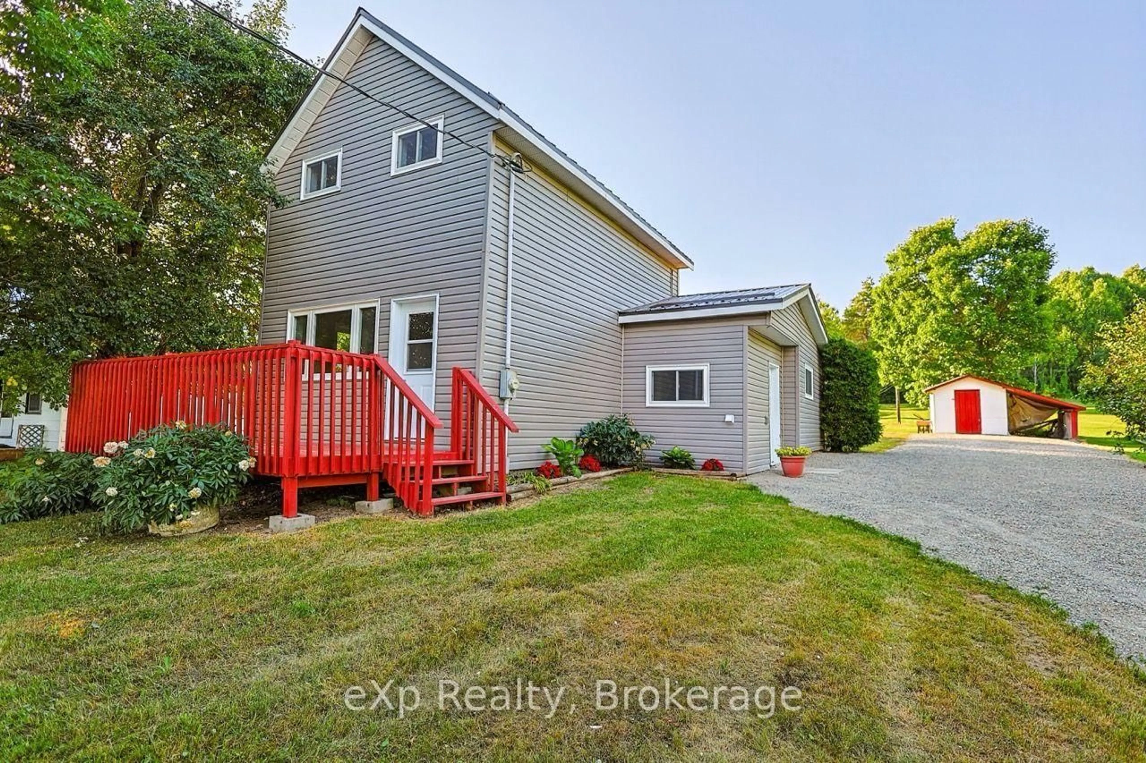 A pic from outside/outdoor area/front of a property/back of a property/a pic from drone, water/lake/river/ocean view for 75 Walford Rd, Sables-Spanish Rivers Ontario P0P 2E0