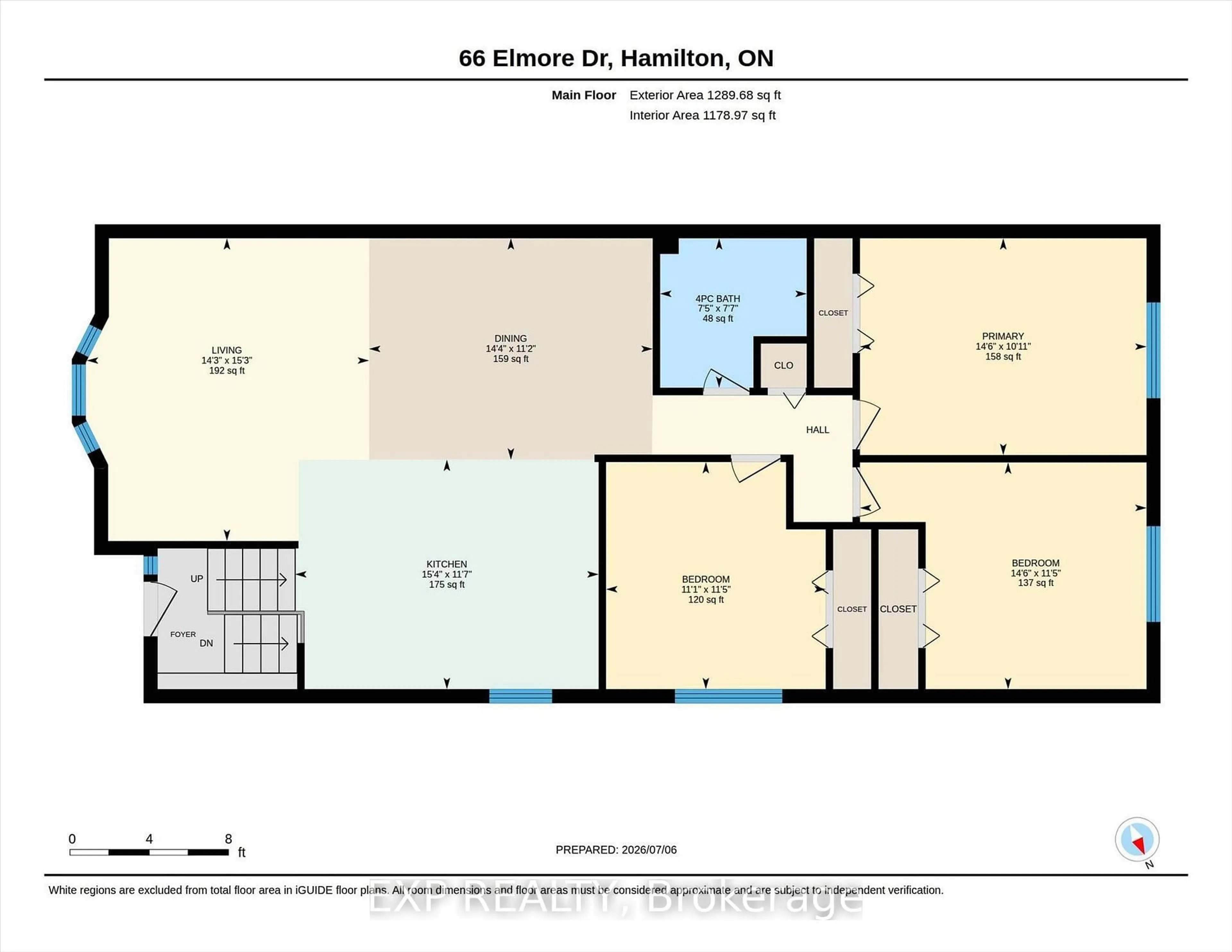 Floor plan for 66 Elmore Dr, Hamilton Ontario L8W 1T6