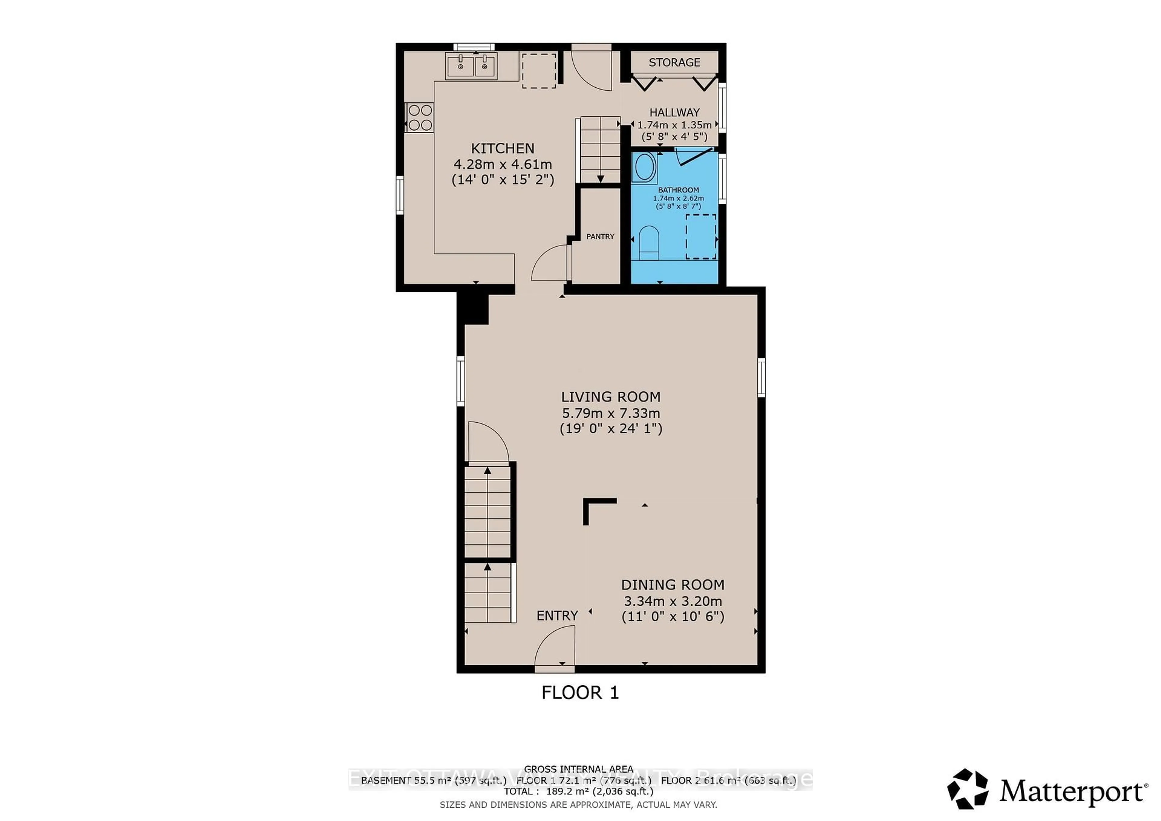 Floor plan for 180 Mary St, Pembroke Ontario K8A 5V6