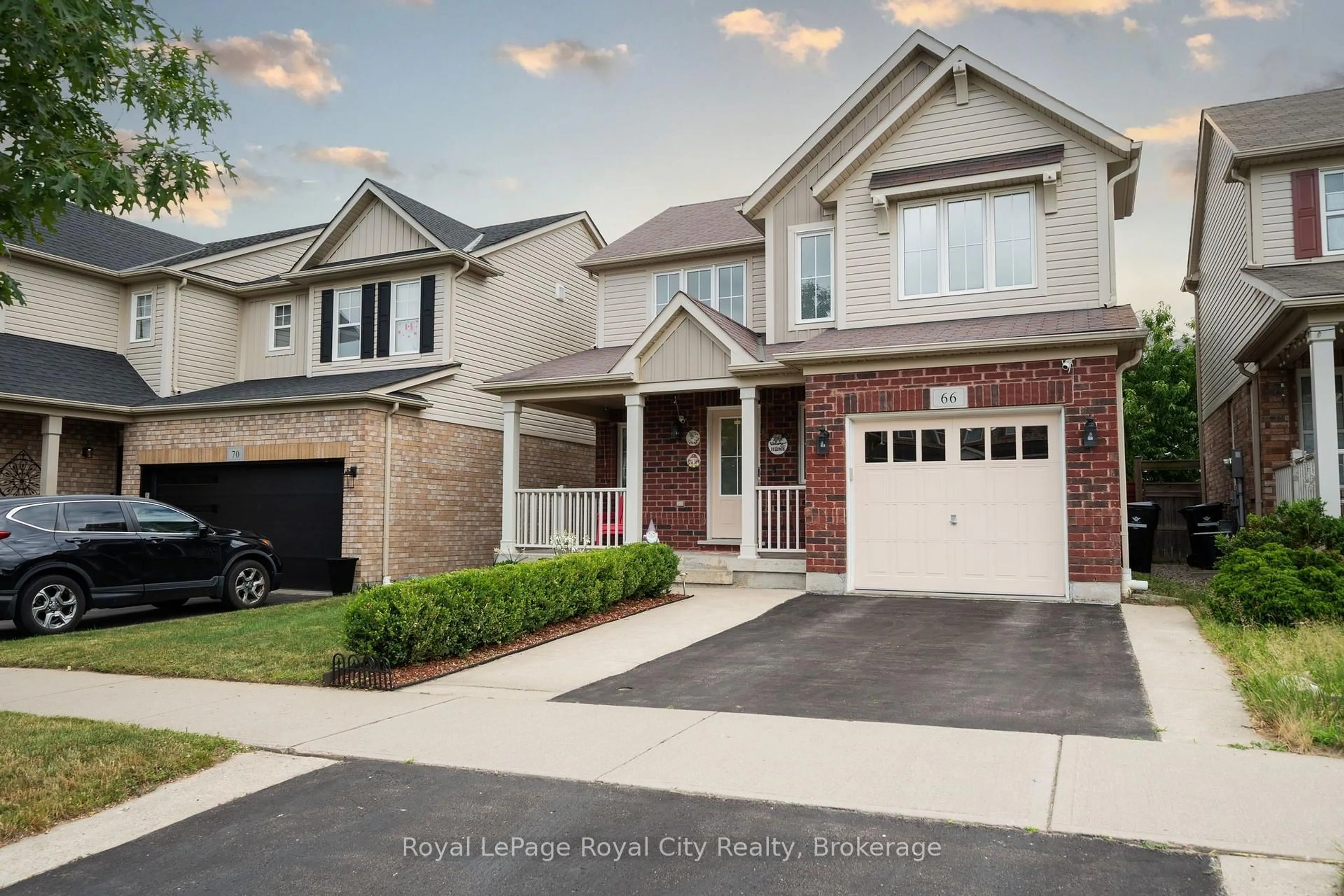 Home with brick exterior material, street for 66 Horton Walk, Cambridge Ontario N3C 0C7