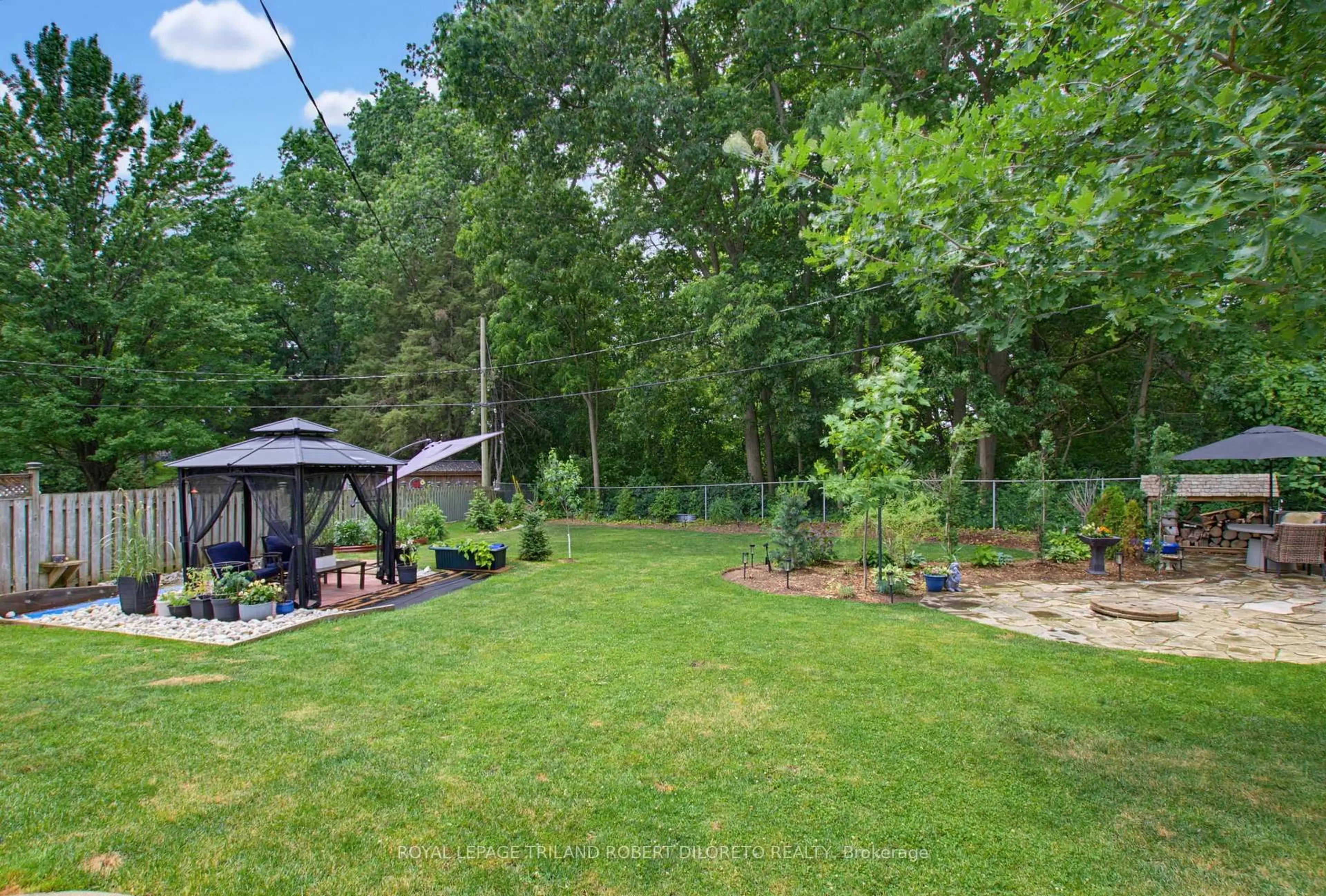 Patio, forest/trees view for 9 STRATHCONA Dr, London East Ontario N5W 1P7