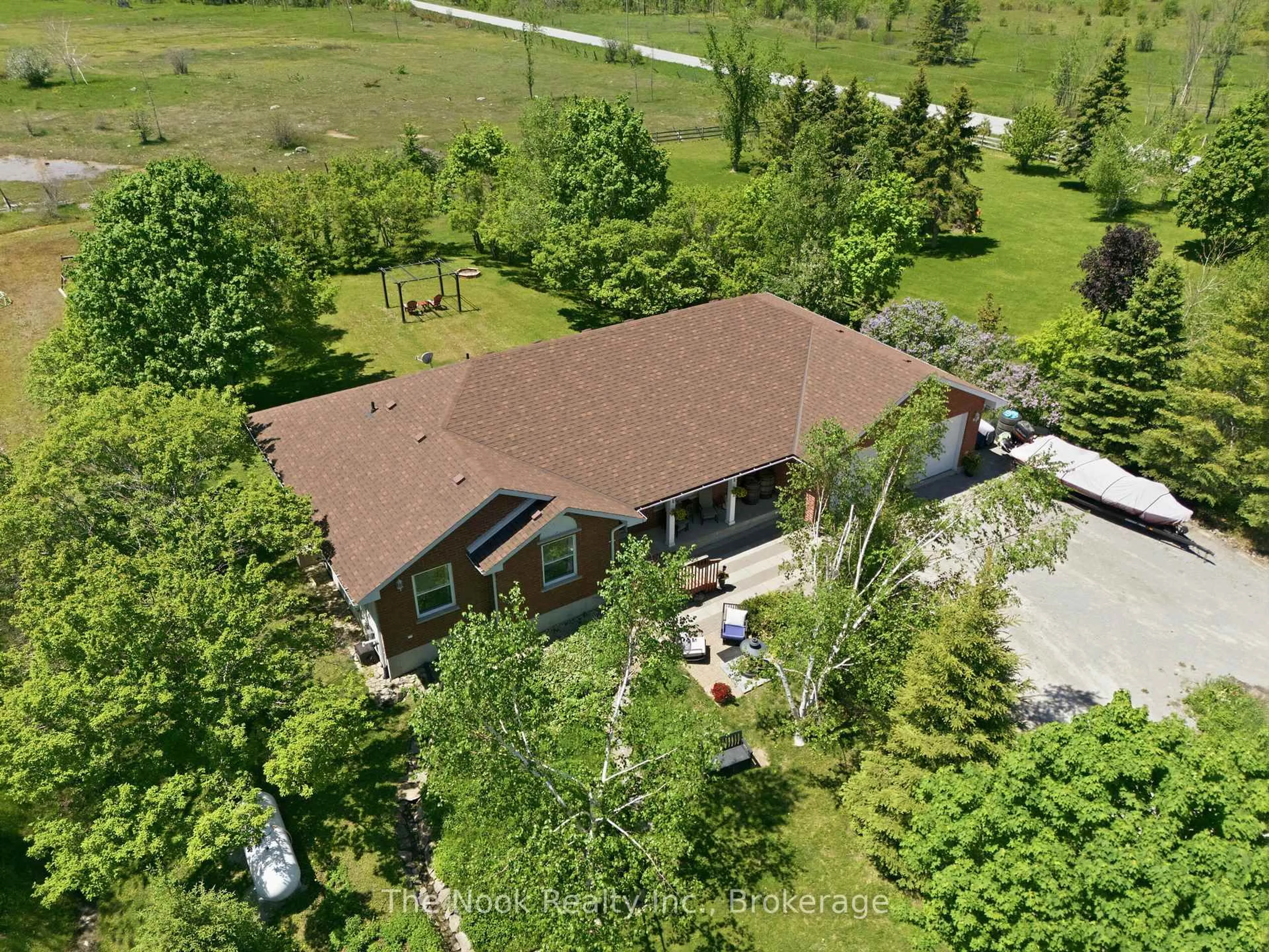 A pic from outside/outdoor area/front of a property/back of a property/a pic from drone, unknown for 4 McGillivray Lane, Kawartha Lakes Ontario L0K 1B0