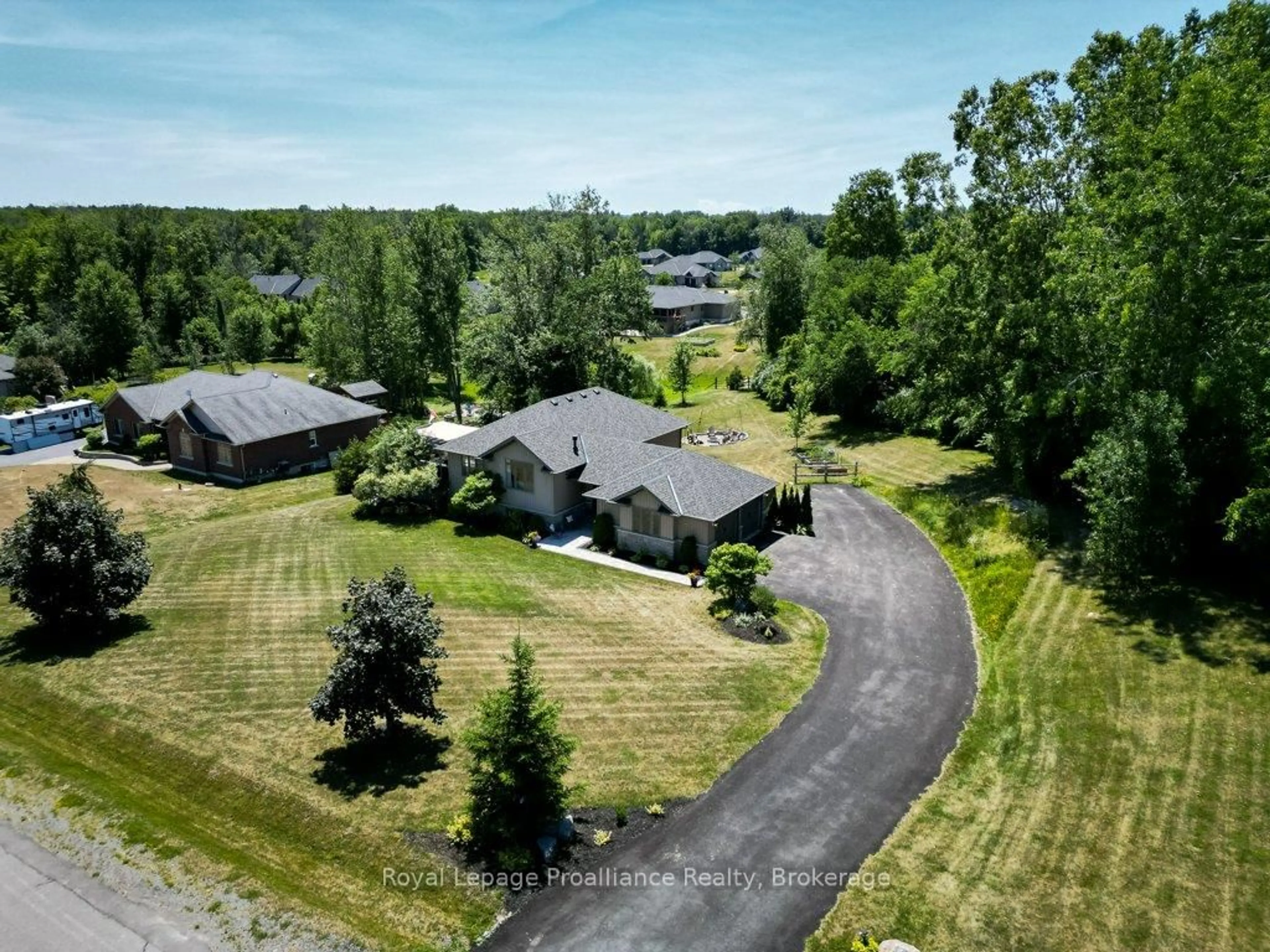 A pic from outside/outdoor area/front of a property/back of a property/a pic from drone, water/lake/river/ocean view for 47 Windwhisper Dr, Belleville Ontario K0K 2V0