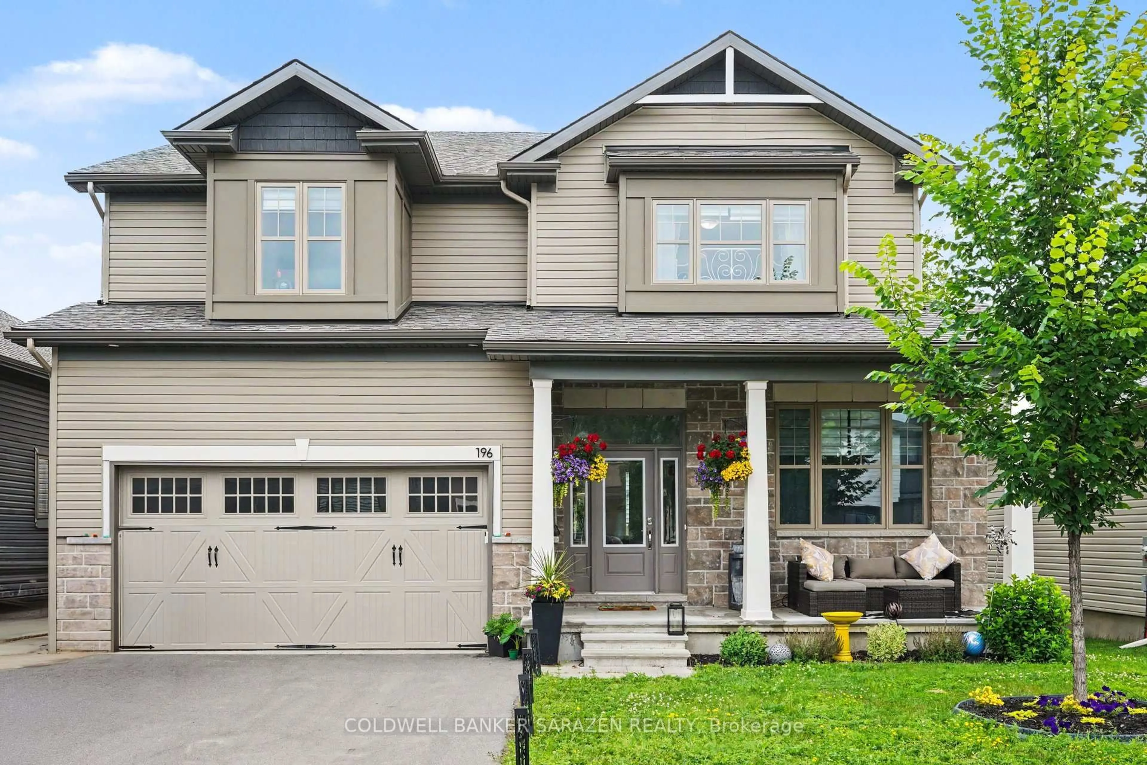 Home with vinyl exterior material, street for 196 BLACKHORSE Dr, North Grenville Ontario K0G 1J0